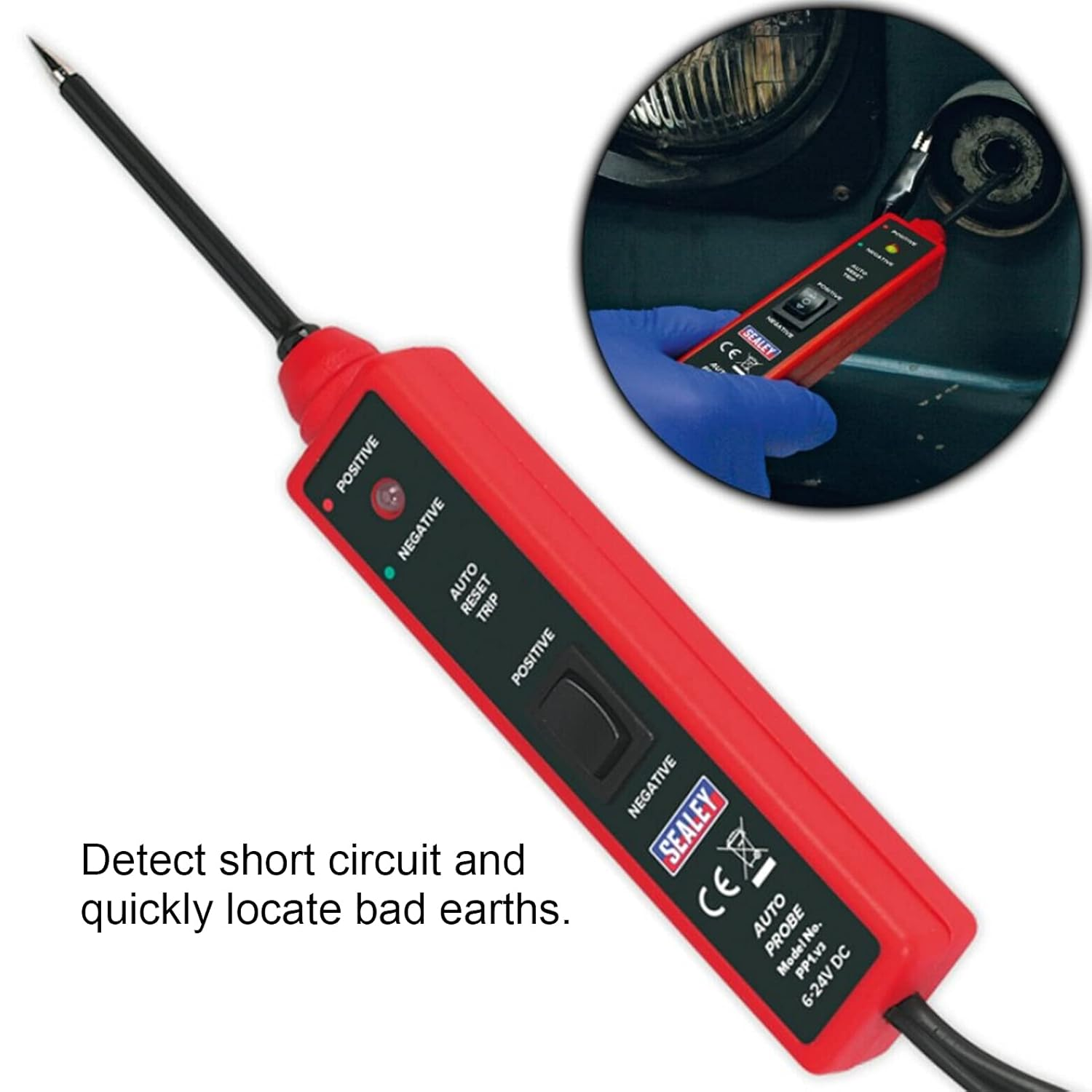 QANYEGN 6 to 24V Power Circuit, Power Circuit Probe Kit, Automotive Short Circuit Finder, Auto Diagnostic Tool with 14.8Ft Cable image number 6