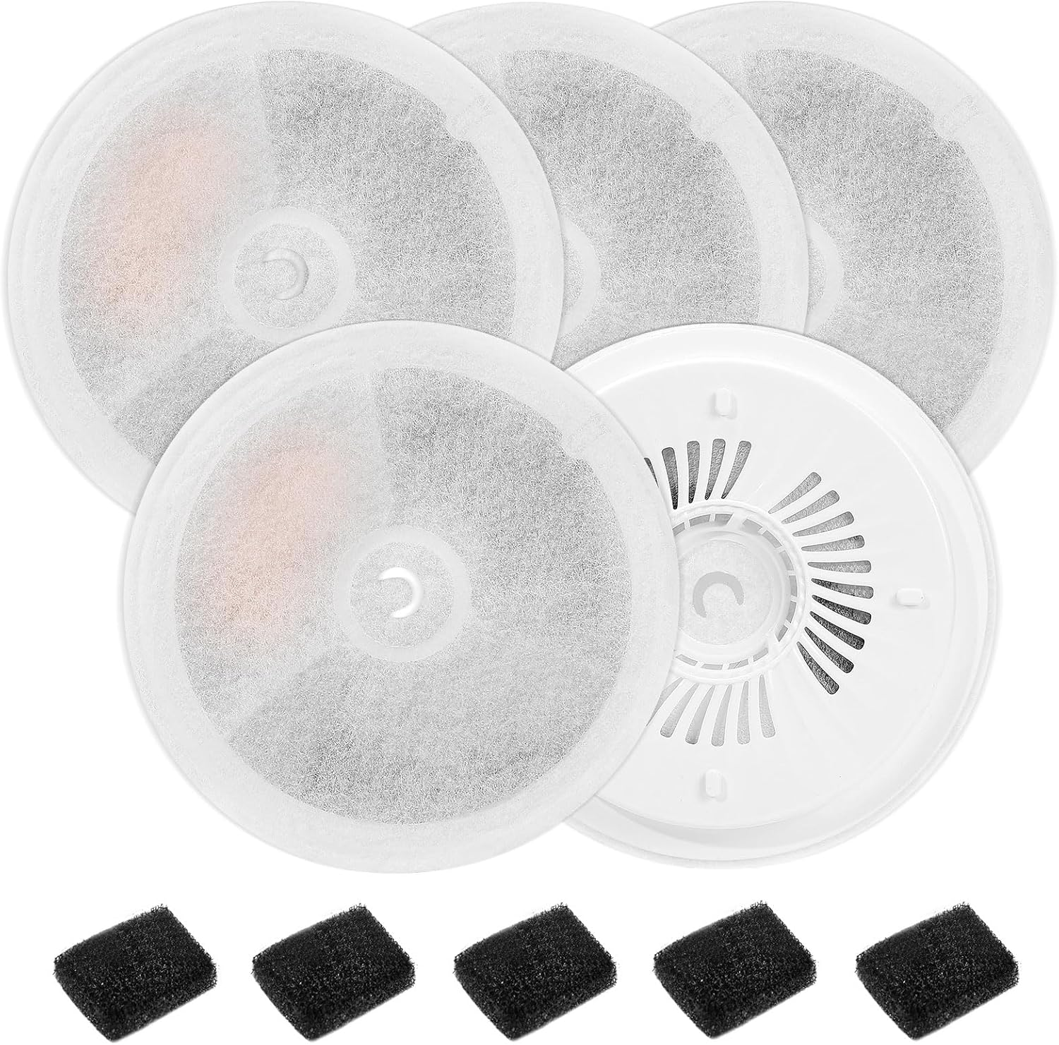 Pack of 5 Cat Fountain Filters and 5 Pump Sponge, Improved Filter Units 3.0 with Resin and Activated Carbon for 2L/1.8L Automatic Intelligent Cat Fountain (Ever Weet 2S/3/3 Pro/Solo/Solo SE) image number 3