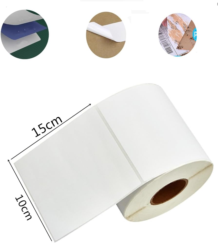 Thermal Labels 100 X 150 Mm Direct Thermal Labels, Barcode Printer Labels,Direct Thermal Labels Barcode Printer Labels Self Adhesive Label Sticker Address Labels(350 Labels per Roll) image number 3
