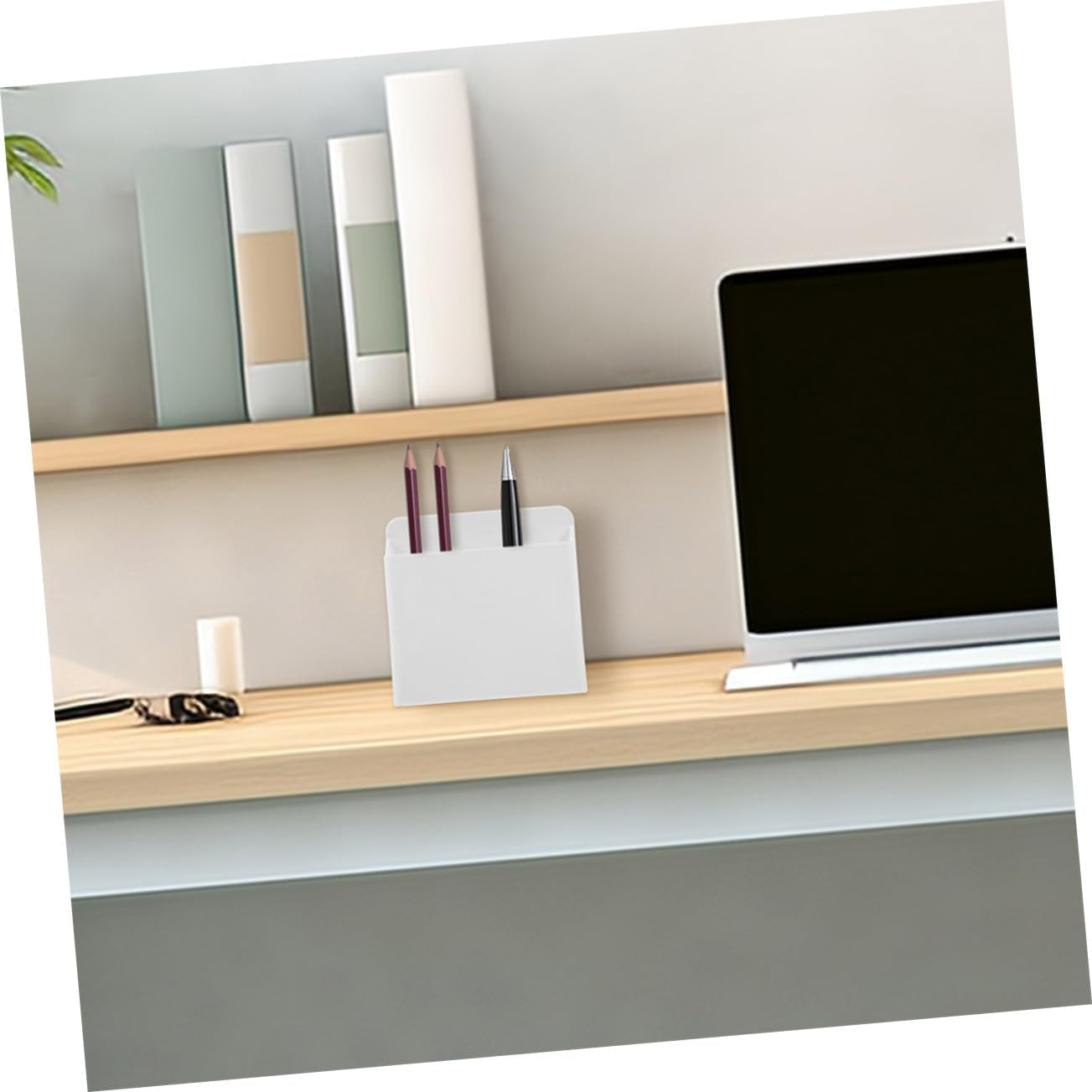 CAXUSD Magnetic Pencil Holder for Desk Whiteboard Pen Holder Suction Cup Pencil Case Pen Storage image number 4