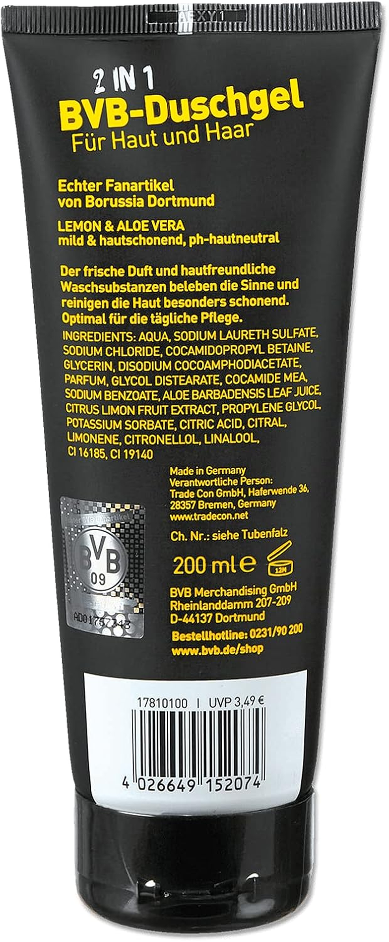 Borussia Dortmund, 2In1 Shower Gel, Black-Yellow, image number 2