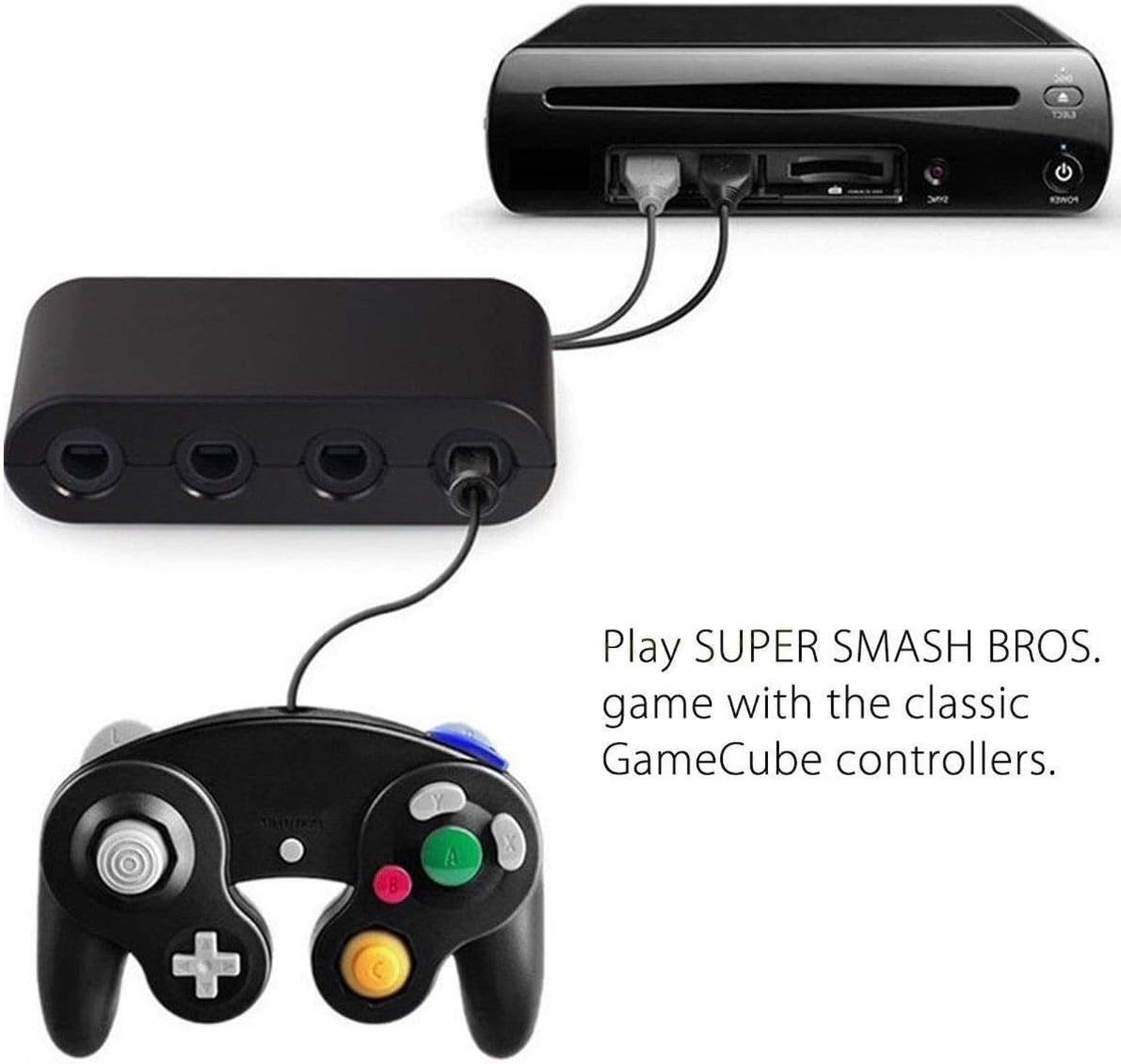 OSTENT 4 Port Controller Adapter Convertor for Nintendo Gamecube NGC to Wii U/Switch/Pc Terminal image number 4