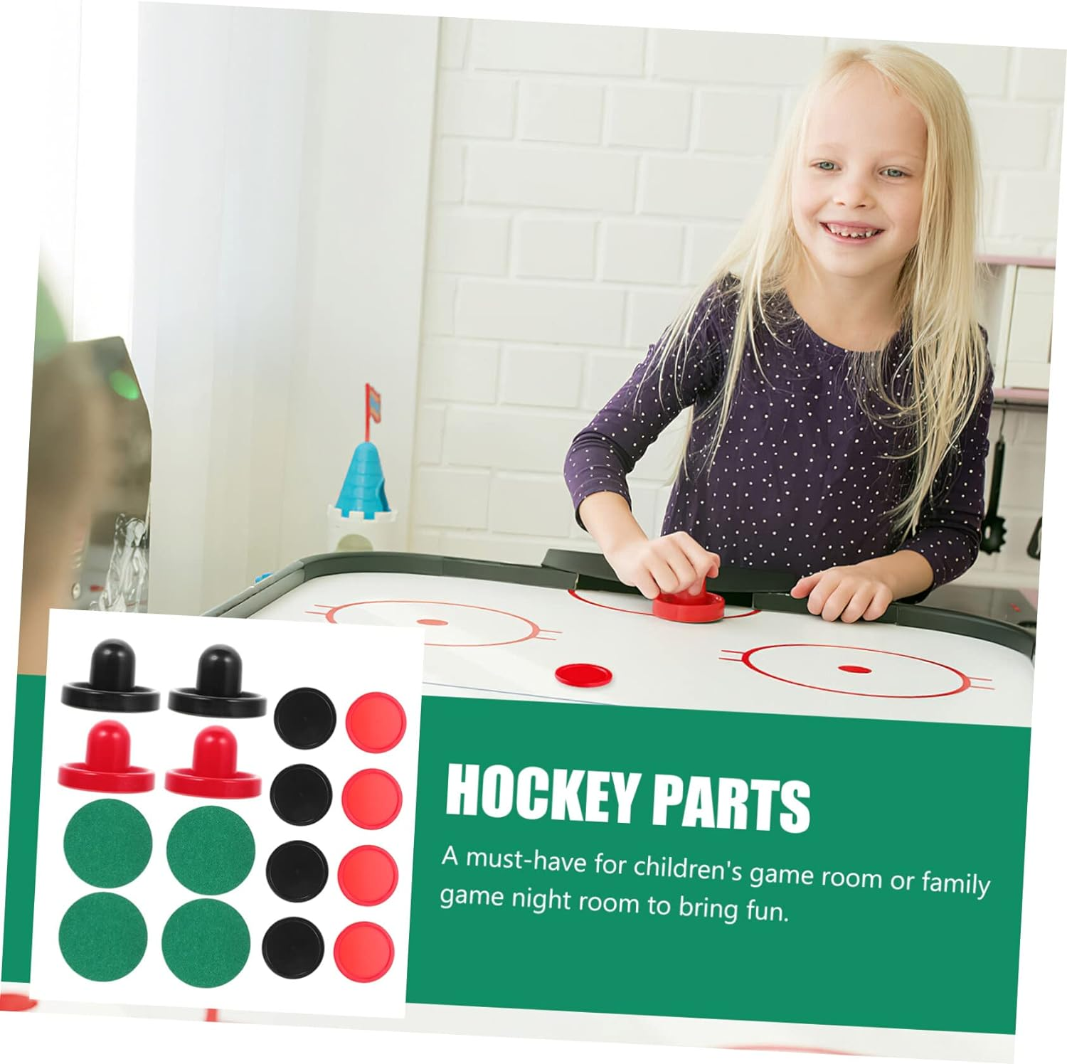 BESPORTBLE Ball Hitter Air Hockey Pucks Replacement Pushers for Game for Air Hockey Paddle Accessories and Parts image number 5