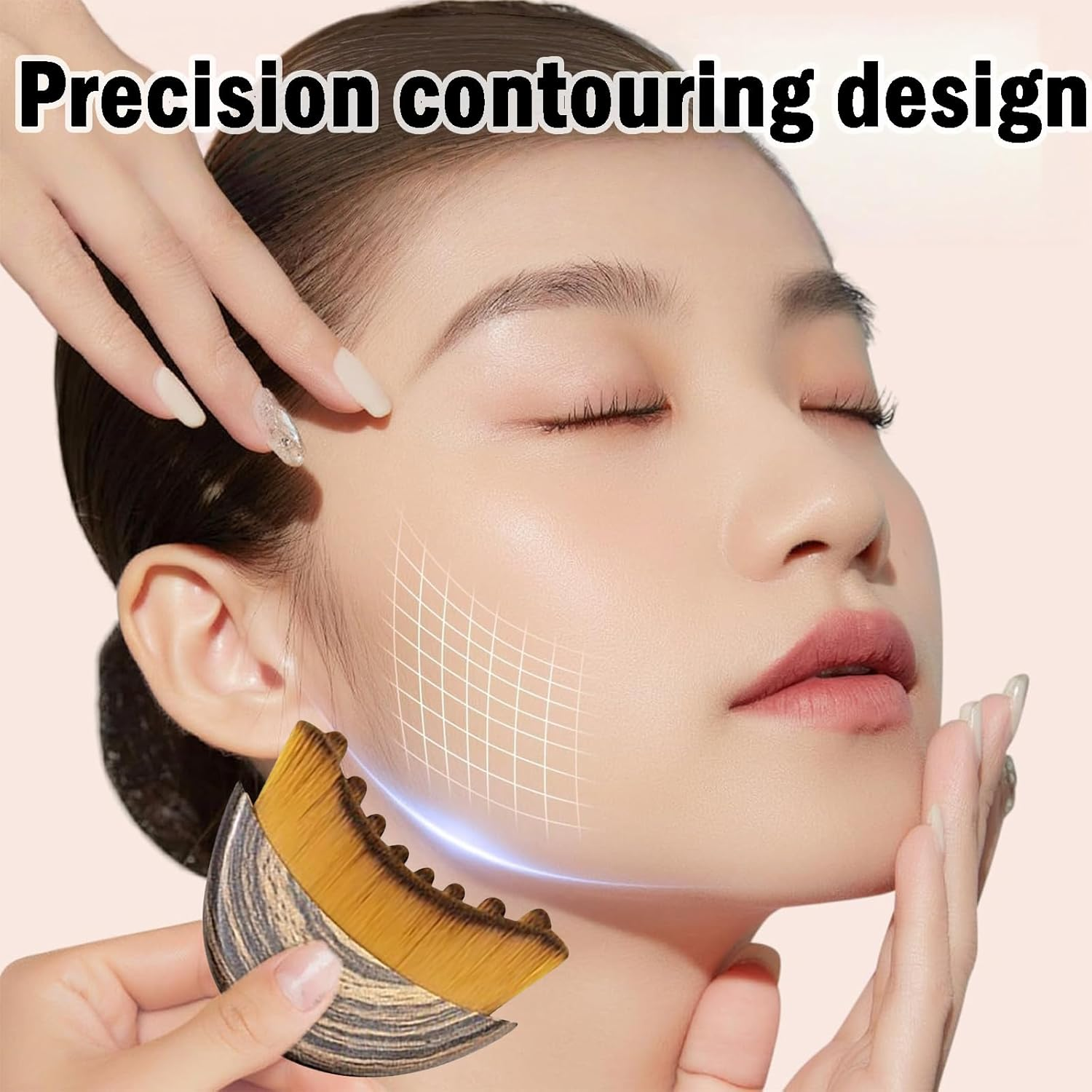 Rylaxzon Lymphatic Drainage Brush, Lymphatic Brush - Lymphatic Contour Face Brush, Chin & Jawline Sculpting, Pre - Makeup Massage and Shoulder & Neck Care image number 3