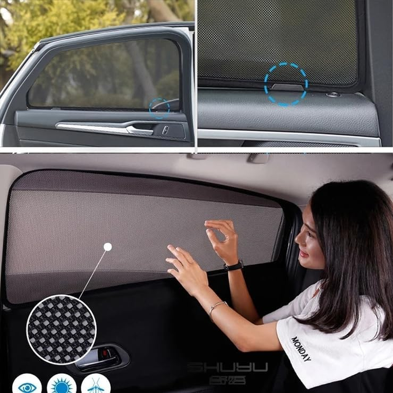 OTTO SHADES Custom Magnetic Mesh Sunshade for Kia Sportage NQ5 21-24, Side Windows Sun Blind for Baby Protection, Uv/Heat Reduction,Privacy Shield (2 Rear + 2 Port Window Shades) image number 5