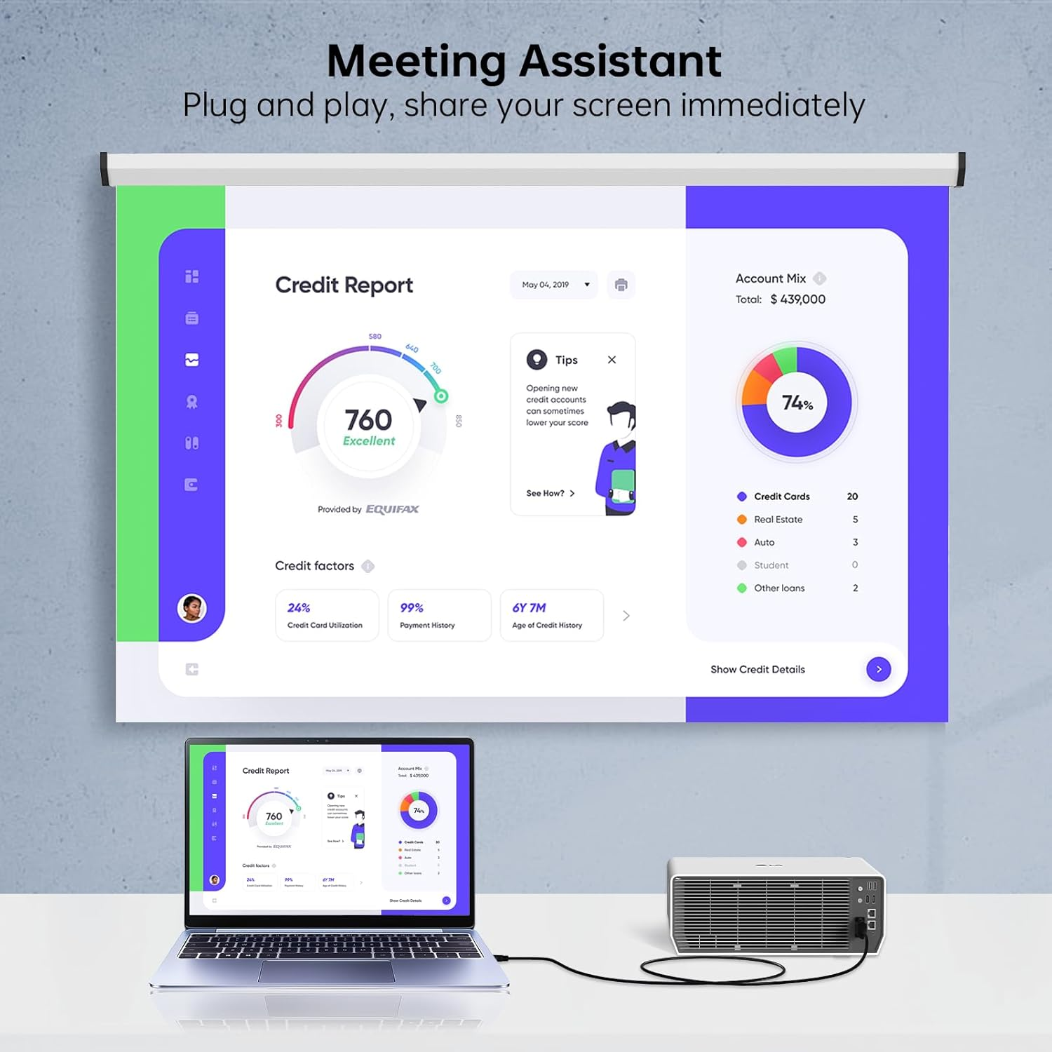 Unidirection HDMI to VGA Cable 1.8M, 1080P 60Hz Non-Bidirectional HDMI to VGA Adapter, HDMI Output to VGA Input Converter Cord Male to Male for Computer, Desktop, Laptop, PC, Monitor, Projector, HDTV image number 3