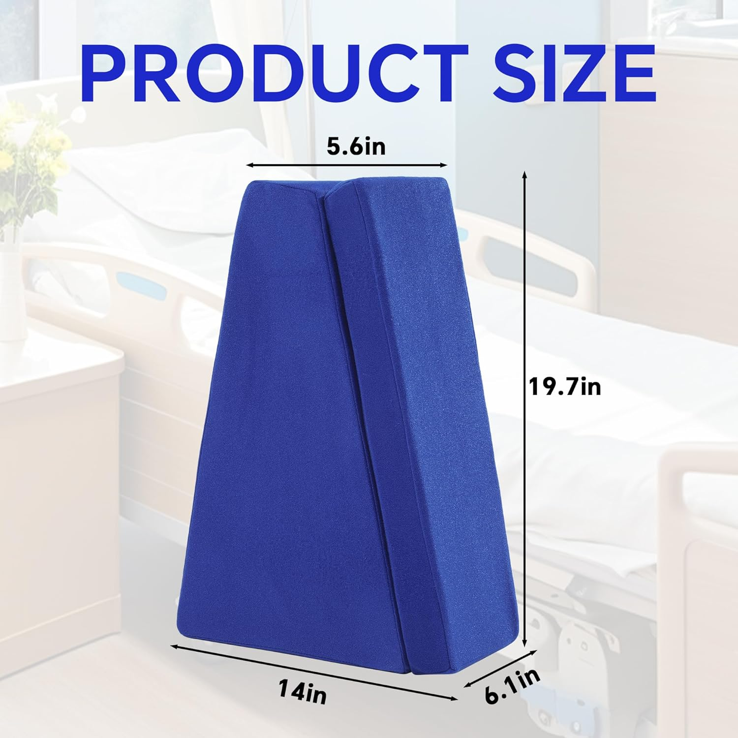 ROYALAY Adjustable Hip Replacement Kit after Surgery, Knee Elevation Pillow Post Surgery Knee Replacement, Hip Abduction Pillow with Adjustable Strap, Hip Replacement Recovery Aids with Washable Cover image number 1