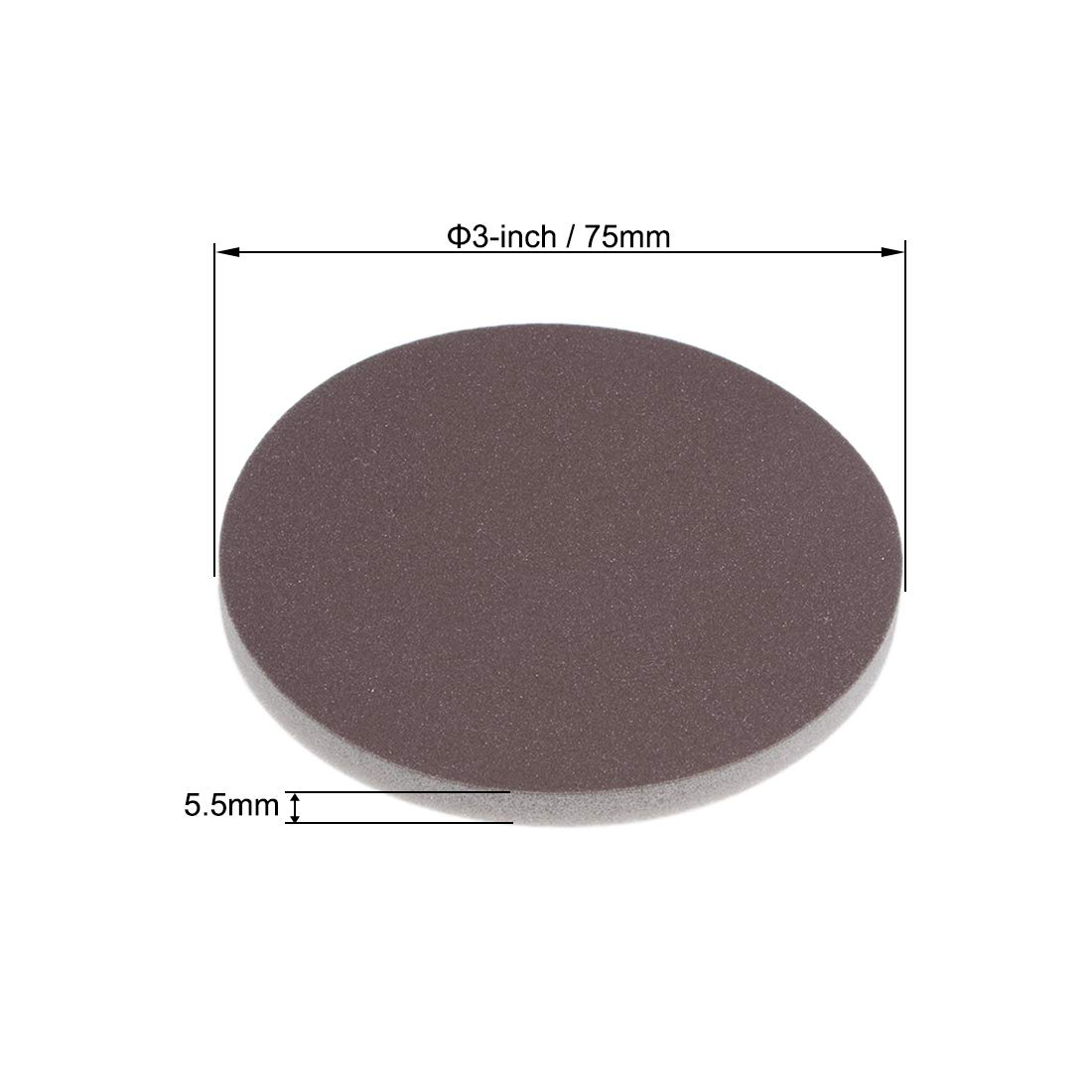 Uxcell 3-Inch Sanding Sponge Hook and Loop Sanding Disc Wet/Dry for Car Wood Drywall Metal Brown Corundum 800-1000 Grit 30 Pcs