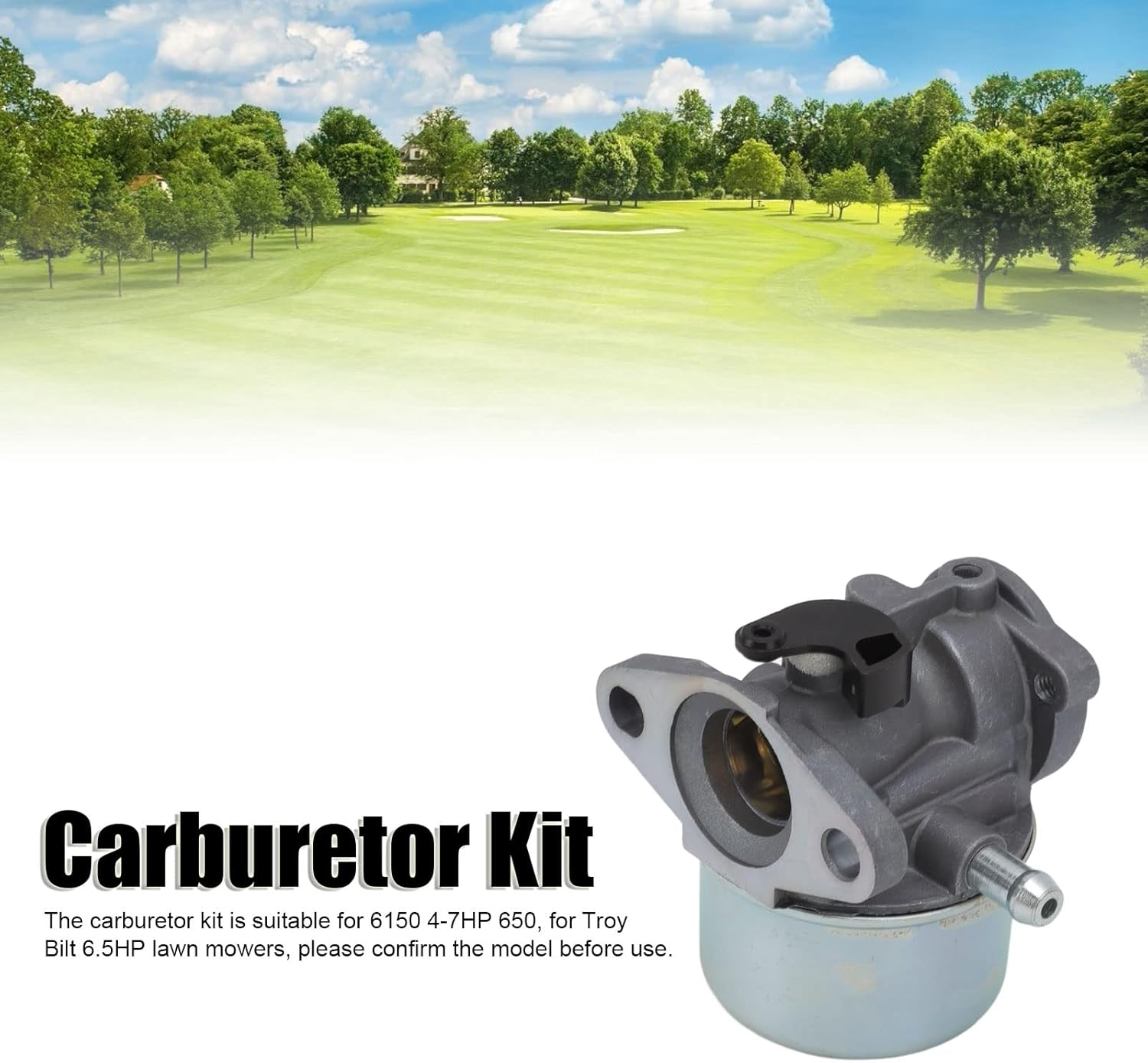 Carburetor Filter Spark Plug Kit, Aluminum Lawn Mower Engine Replacement Carburetor Garden Tool image number 3