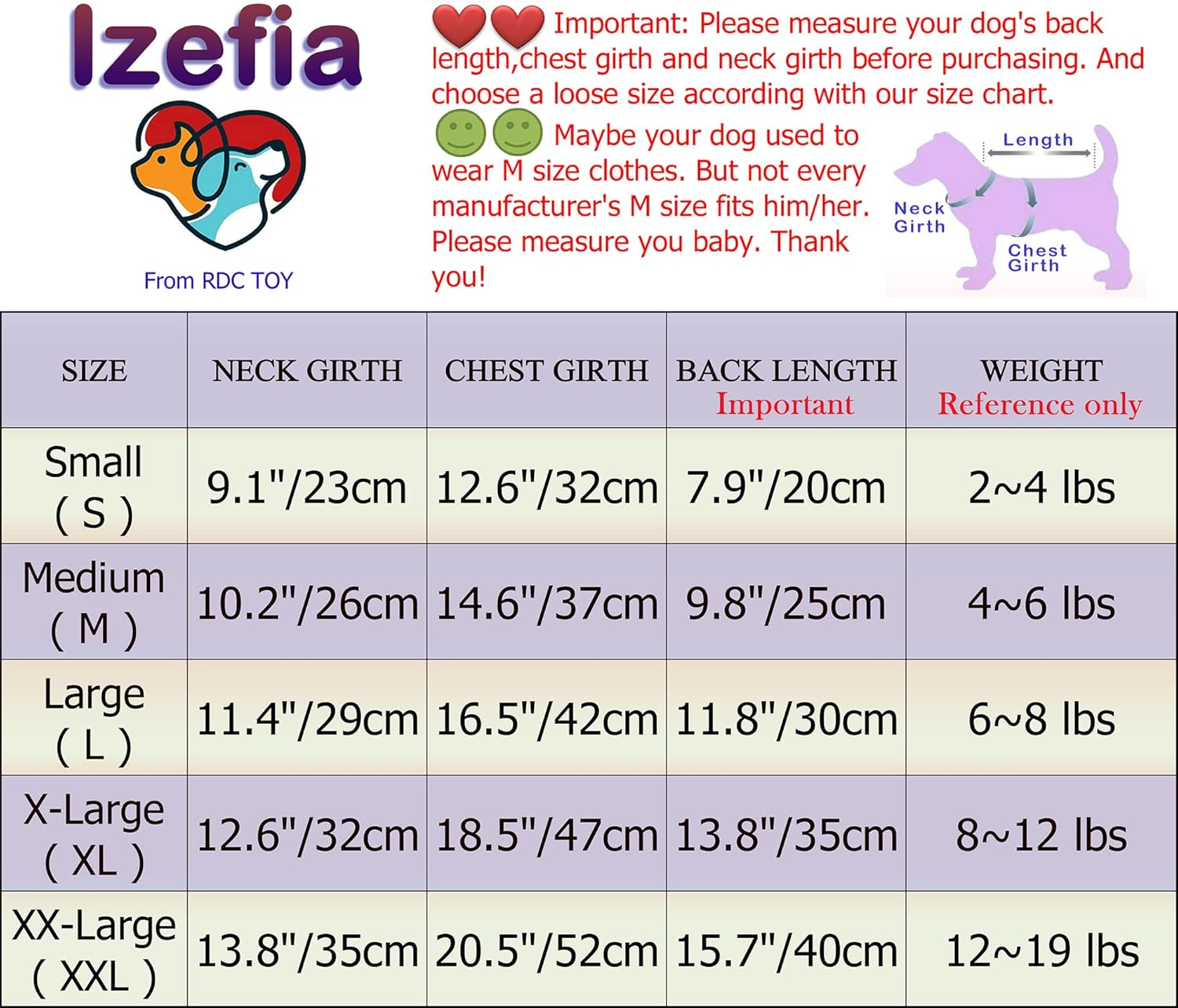 Izefia Dog Sweater Dog Clothes Fleece Dog Woolen Sweater Winter Warm Sweat Shirt 4 Legs Jumpsuit Pajamas Fruit Simple Sweater for Small Dog Medium Dog Cat Purple XXL image number 2