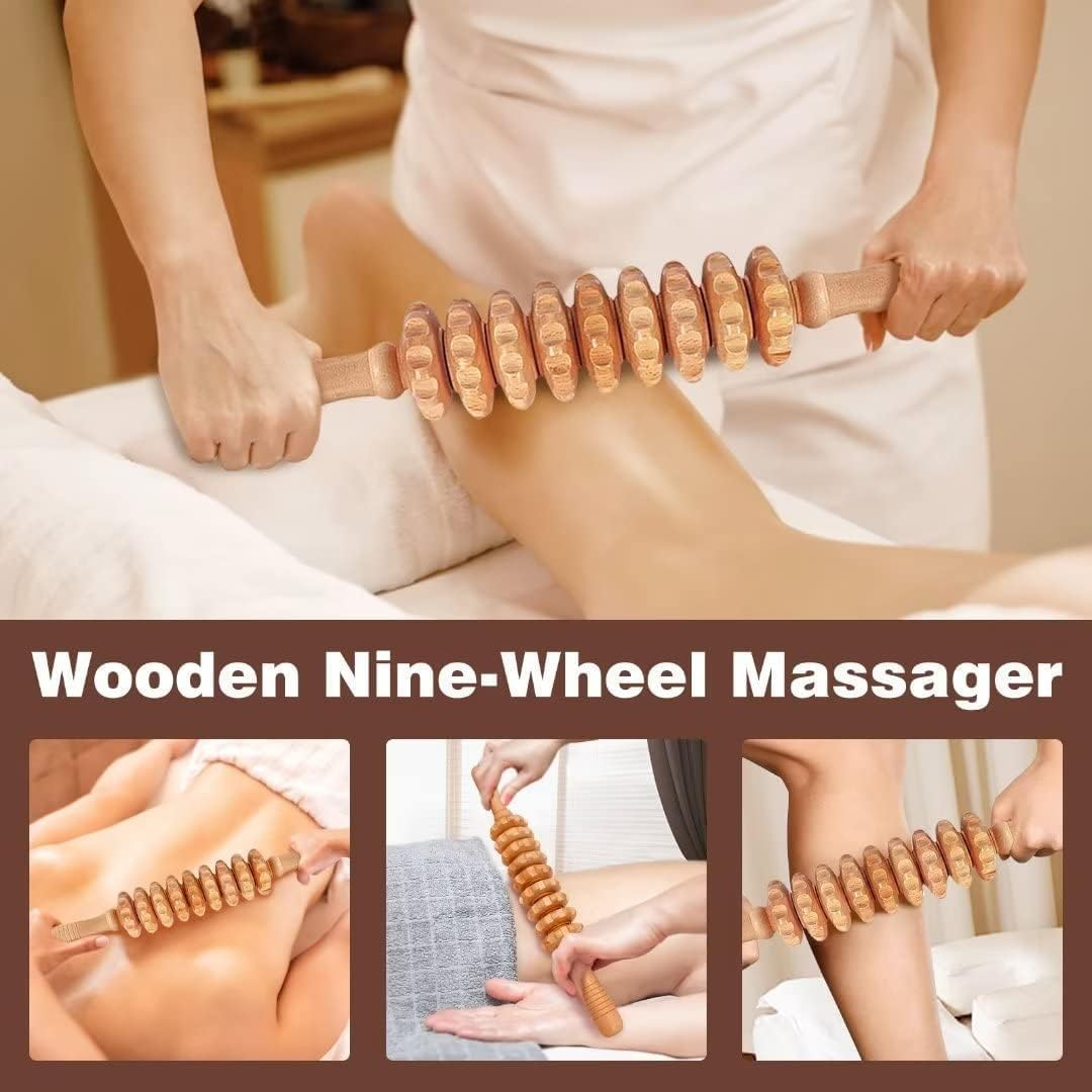 G-Sunny Wood Therapy Massage Tools 6-In-1 Massager Wooden Massager for Body Shaping Massage Tool Set Wood Therapy Tools for Relieving Muscle Pain Body image number 2