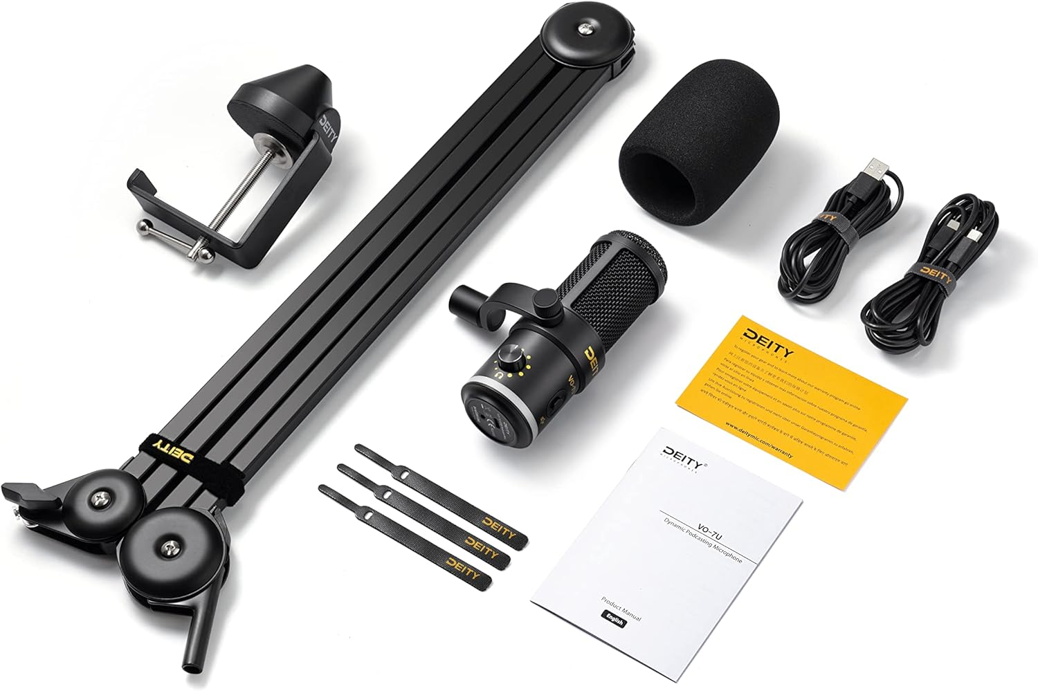 Deity VO-7U Boom Arm Kit USB Broadcast Microphone Dynamic USB Mic with RGB Lighting Effect for Phones Laptop PS5 Xbox Live Stream Conference Broadcast image number 4