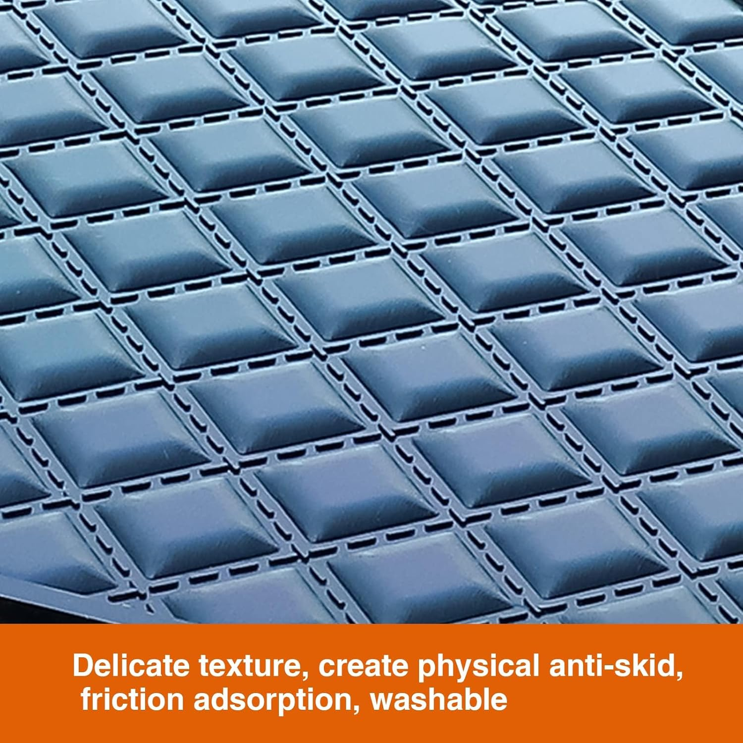 Pack-1 Car Dashboard Phone Anti-Slip Mat, 11.8In X 5.7In Adhesive Grip Pad, Fits for Radar Detector, Cell Phone, Keys, Glass, Mirrors, GPS, Coins, Washable (Black Little Daisy Diamonds) image number 2