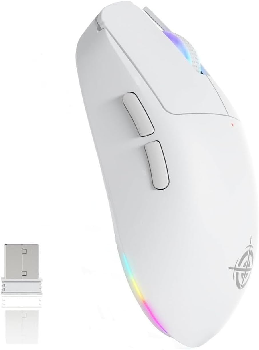 MAGIC-REFINER G6 Wireless Gaming Mouse,24000 DPI Adjustable,72G Lightweight Mouse,1000Hz Polling Rate,Tir-Mode BT/2.4G/ Wired Gaming Mouse,750Mah Battery,With Grip Tape for Gamer/Office/Pc/Mac,Black