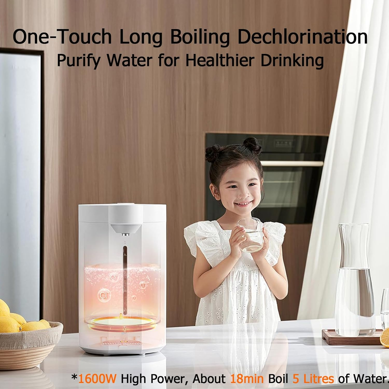 New Xiao MI MIJIA Hot Water Dispenser, 5L Electric Hot Water Urn Pot Dispenser, 40-90℃ Adjustable Temperatures, 316 Stainless Steel Countertop Water Heater, for Tea, Coffee, Baby Formula, 1600W