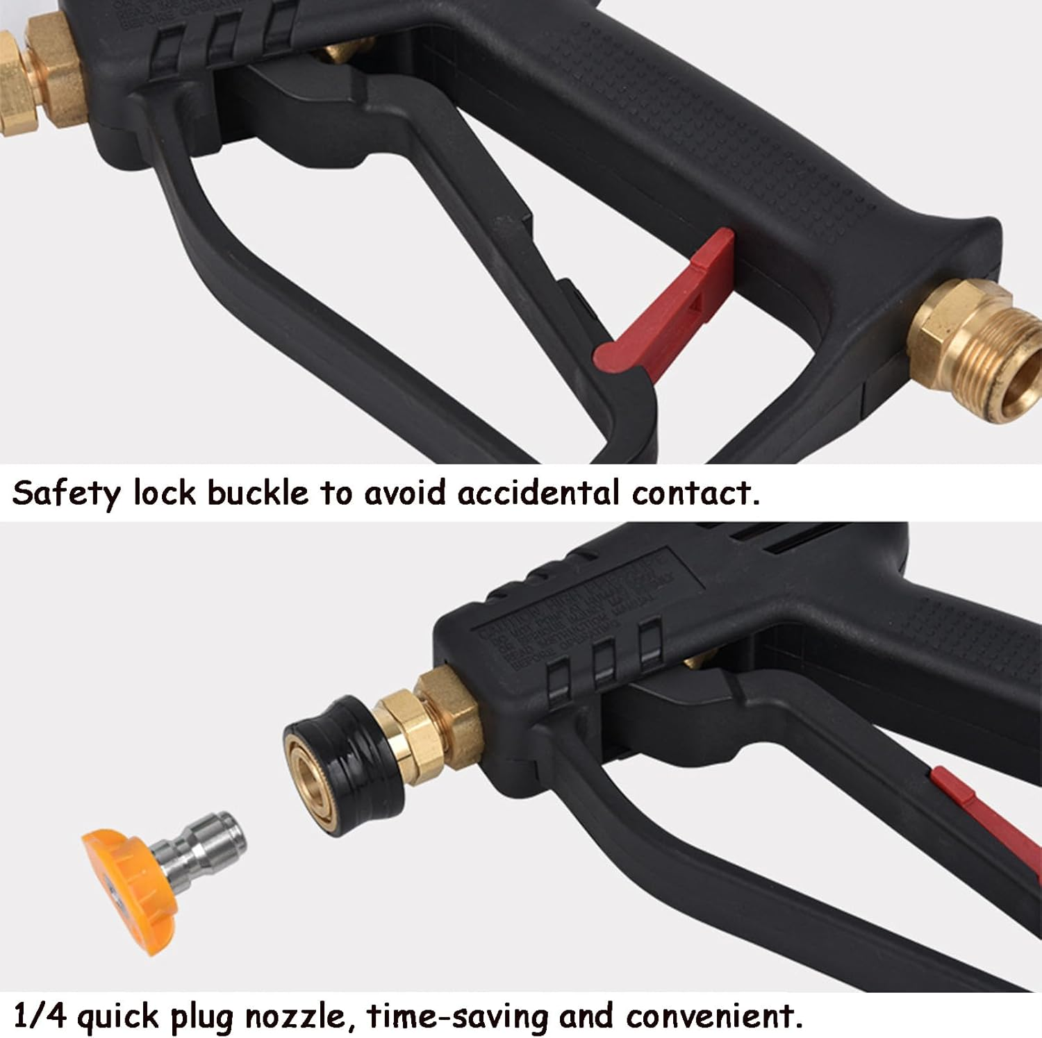 4000 PSI Pressure Washer with 5 Quick Connect Nozzles, High Pressure Washer, 1/4" Quick Connect, Fast Trigger Wash Handle for Car Washing, Cleaning, Home, Driveway, Patio, Durable Power Washer (1) image number 4