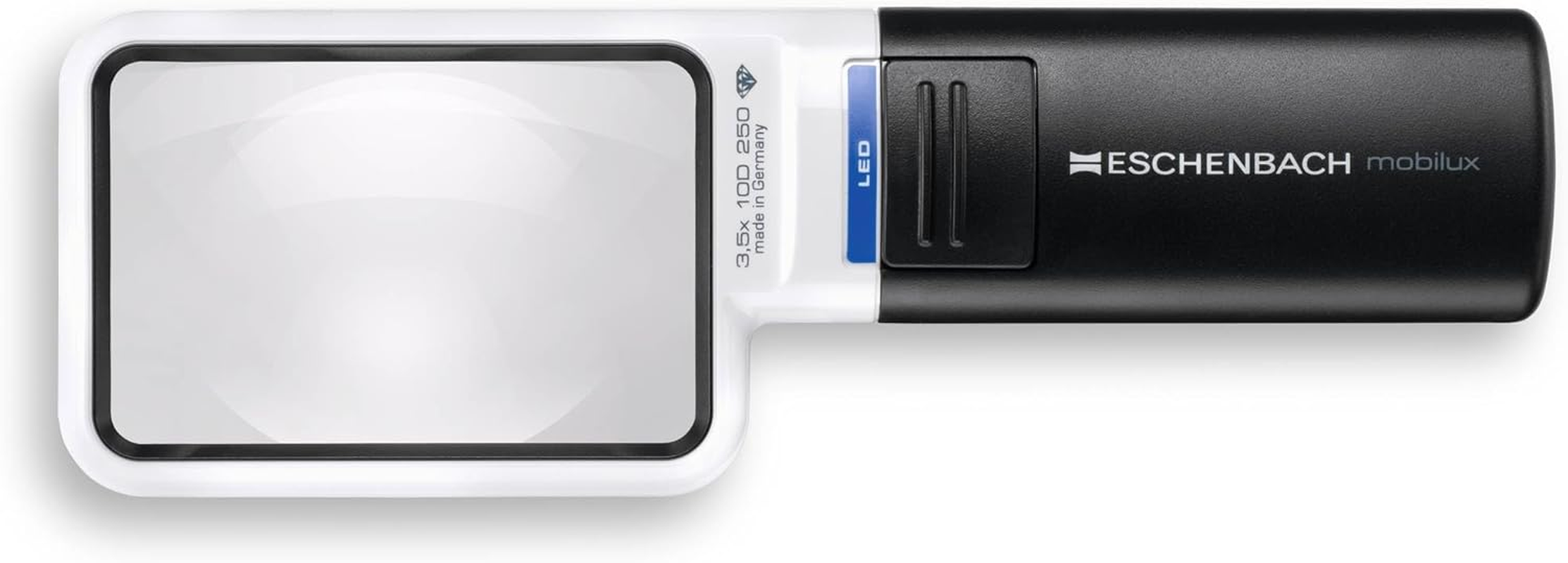 ESCHENBACH 1511-2 LED Wide Light Loupe, 3 Times, 2.4 Inches (60 Mm) Diameter - 75 X 50 Mm, Single, 4.0X Magnification