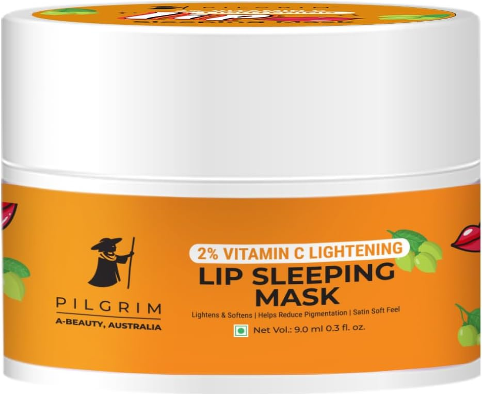 Pilgrim 2% Vitamin C Lightening Lip Sleeping Mask for Glowing Lips with Australian Kakadu Plum & Lime Pearl | Lip Sleeping Mask for Women & Men for Soft, Smooth & Dark Lips| Reduce Pigmentation| 9Gm image number 5
