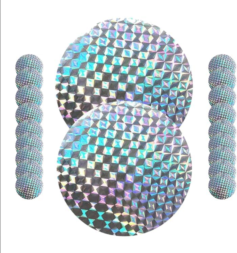 Fokmuaex 2 Sets 40 Pcs Bird Spikes & Reflective Deterrent, Silver Bird Repellent for Crows & Magpies, No Sensor Needed, Anti-Bird Spikes for Roof, Balcony, Garden, Windows Protection image number 6