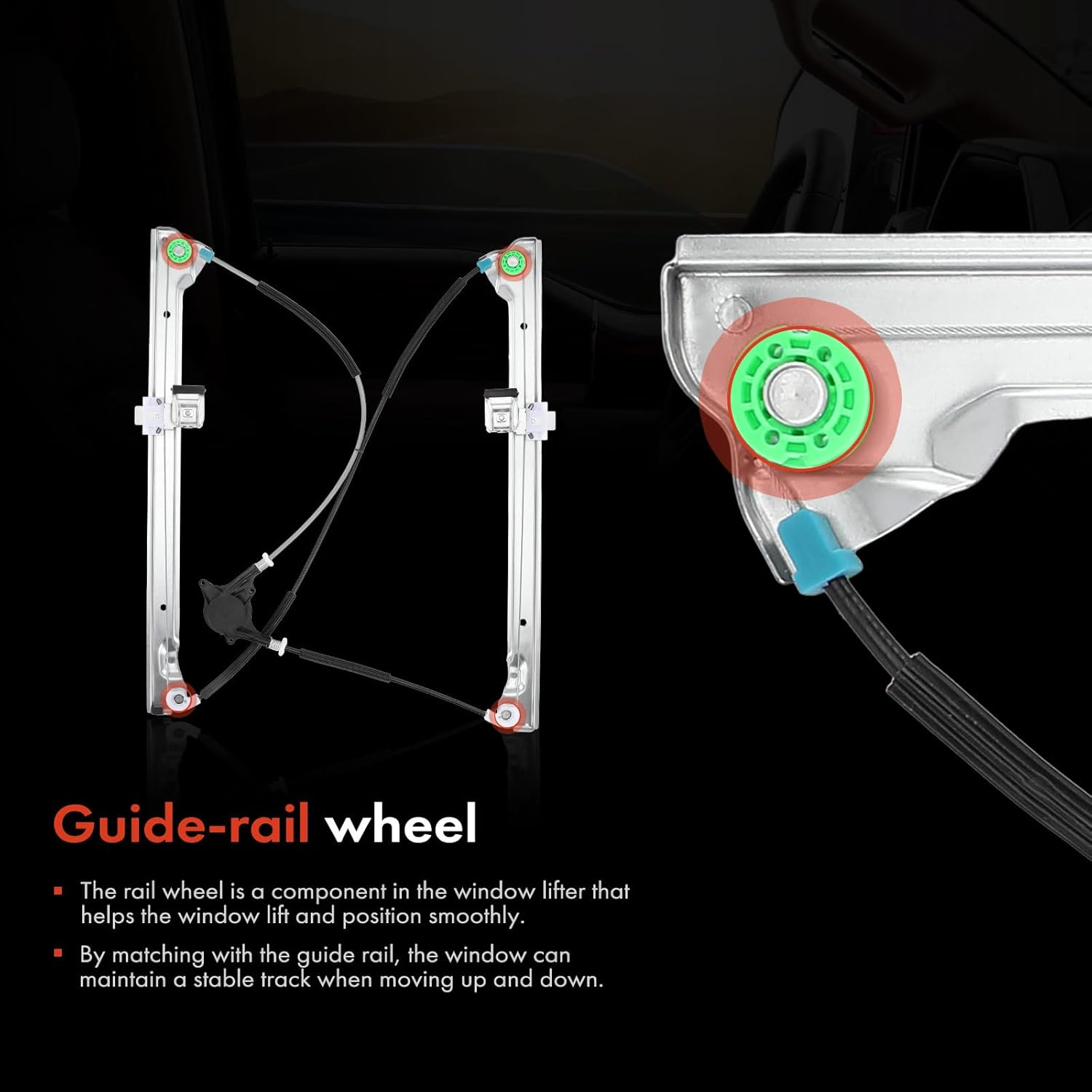 Frankberg Window Regulator Front Right Compatible with Viano/Vito/Mixto Box W639 MPV Bus Box 2003-2011 6397200146 image number 6