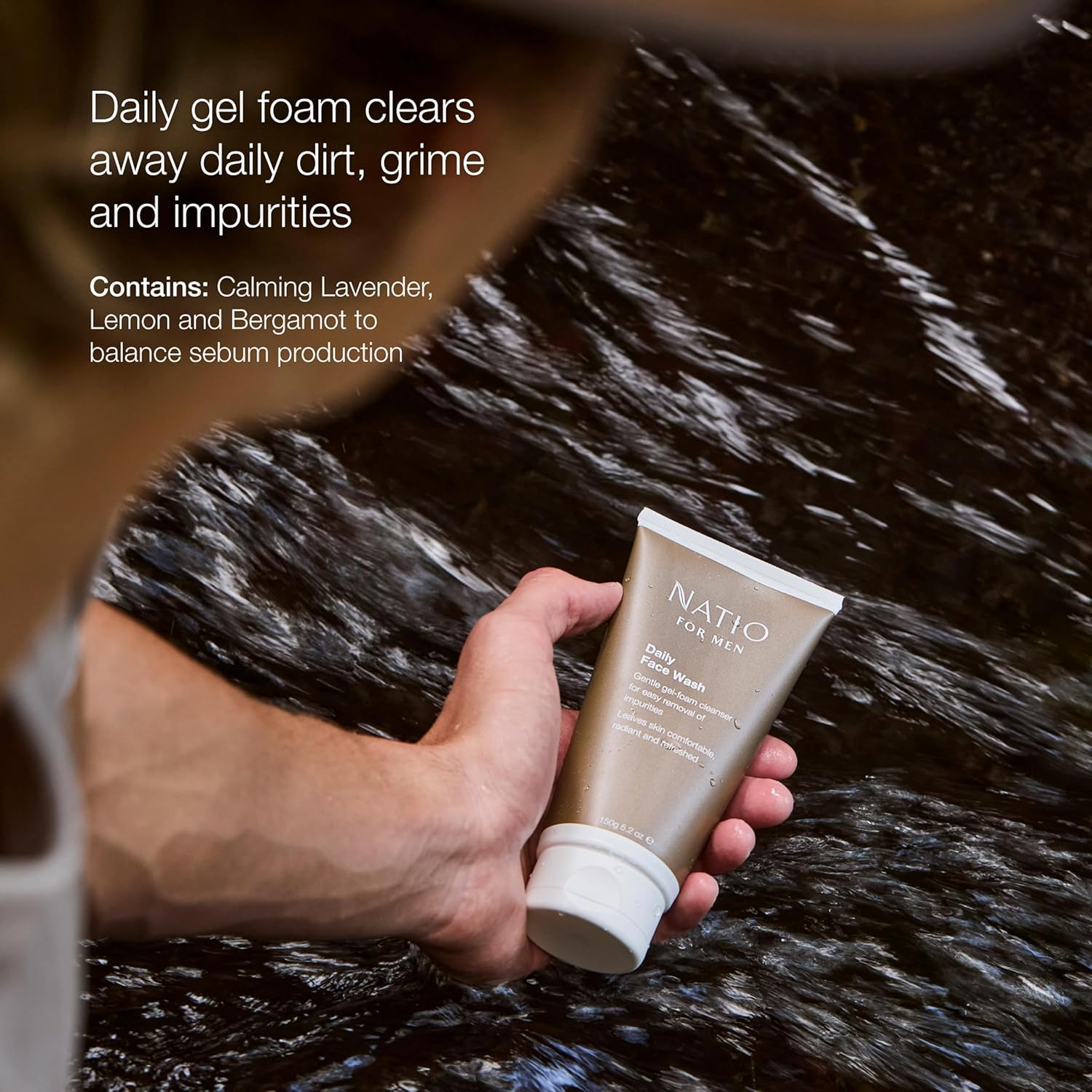 Natio Daily Face Wash for Men, 150G (Pack of 2)