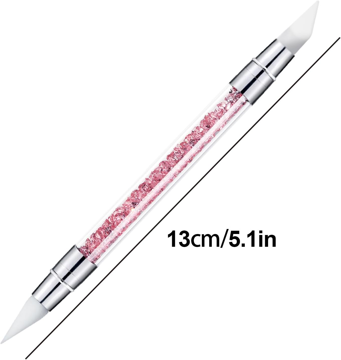 Two Head Manicure Carving Pen,Silicone Brush,Rhinestone Nail Polish Carving Pen,For Shaping 3D Effect - 1 image number 6