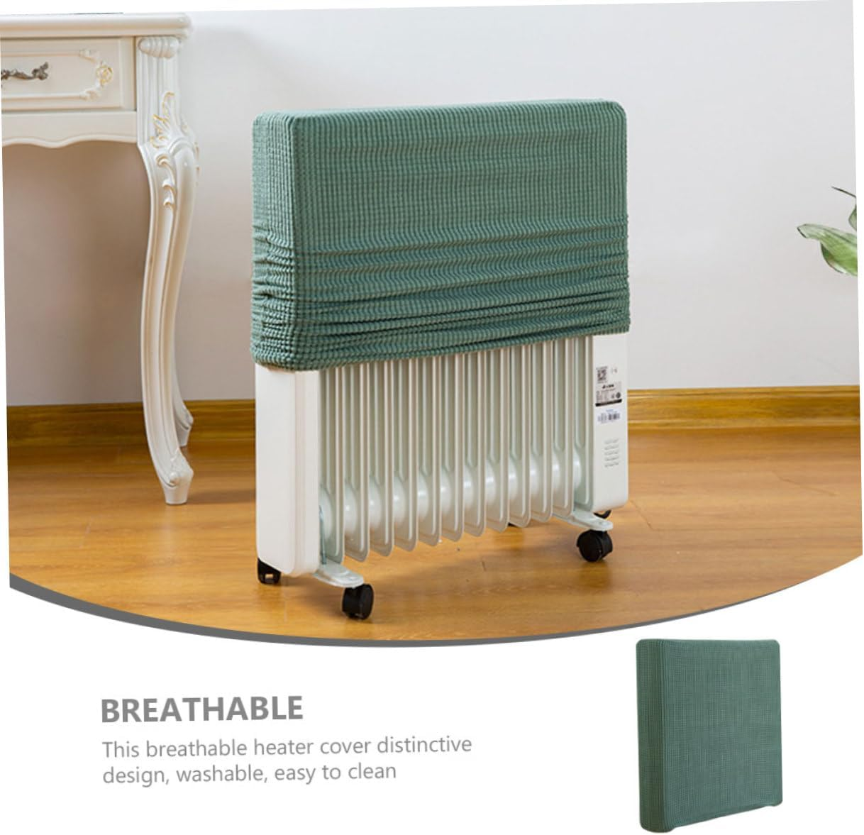 Gatuida Home Heater Cover Portable Radiator Cover for Dust Protection Durable Material Easy to Clean Breathable Design for Indoor Use Matcha image number 4