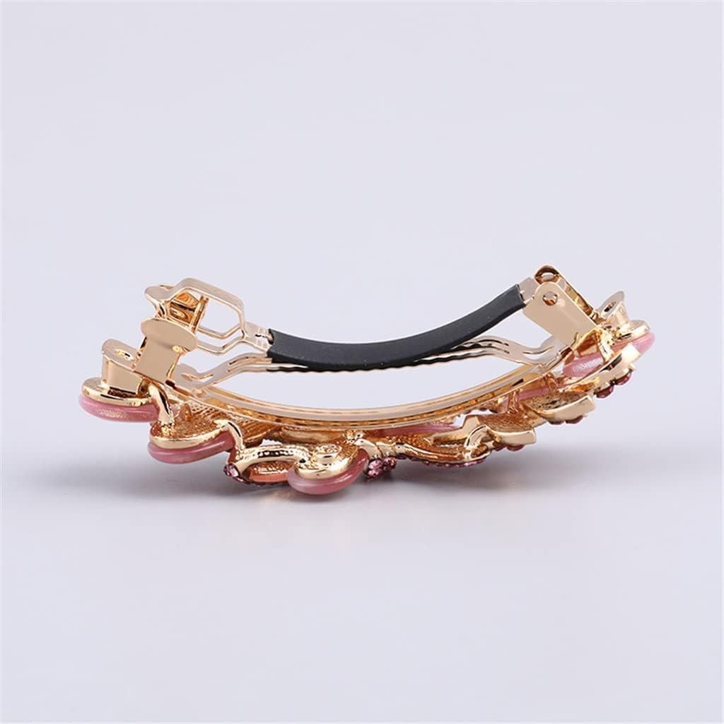 Crystal Hair Accessories,Clips Hairpins,Clip Plate,Hairpin Female Bow Headwear Hairpin Net Red Elegant Mother Hair Accessories Back Head Clip Top Clip (Color : D, Size : 8.3 * 2.5Cm) (Color : C, Siz image number 2