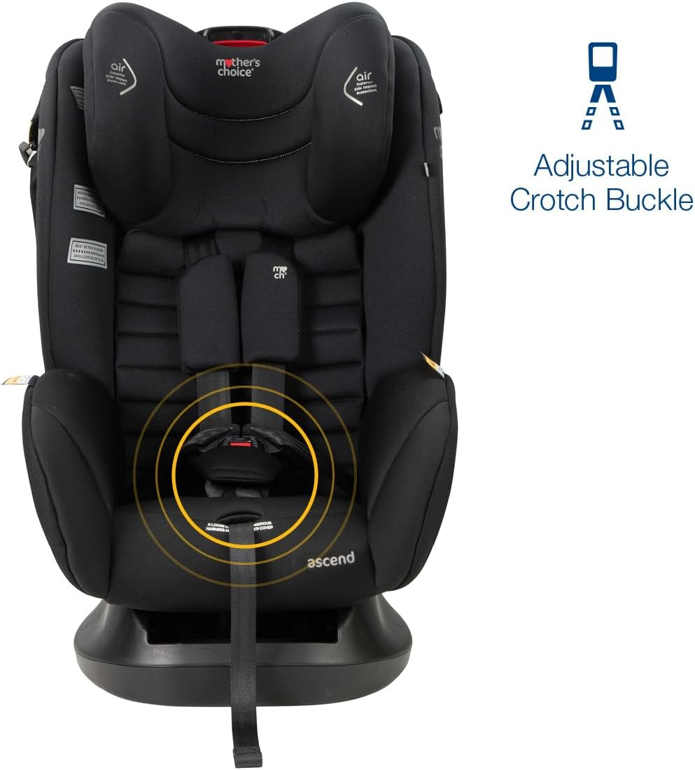 Mother'S Choice Ascend Convertible Car Seat-Black Space , Most Compact 0-8 Year Old Car Seat, Air Protect, 30 Months Extended Rearward Facing, Machine Washable , Magnetic Holders for Easy in & Out Access image number 5