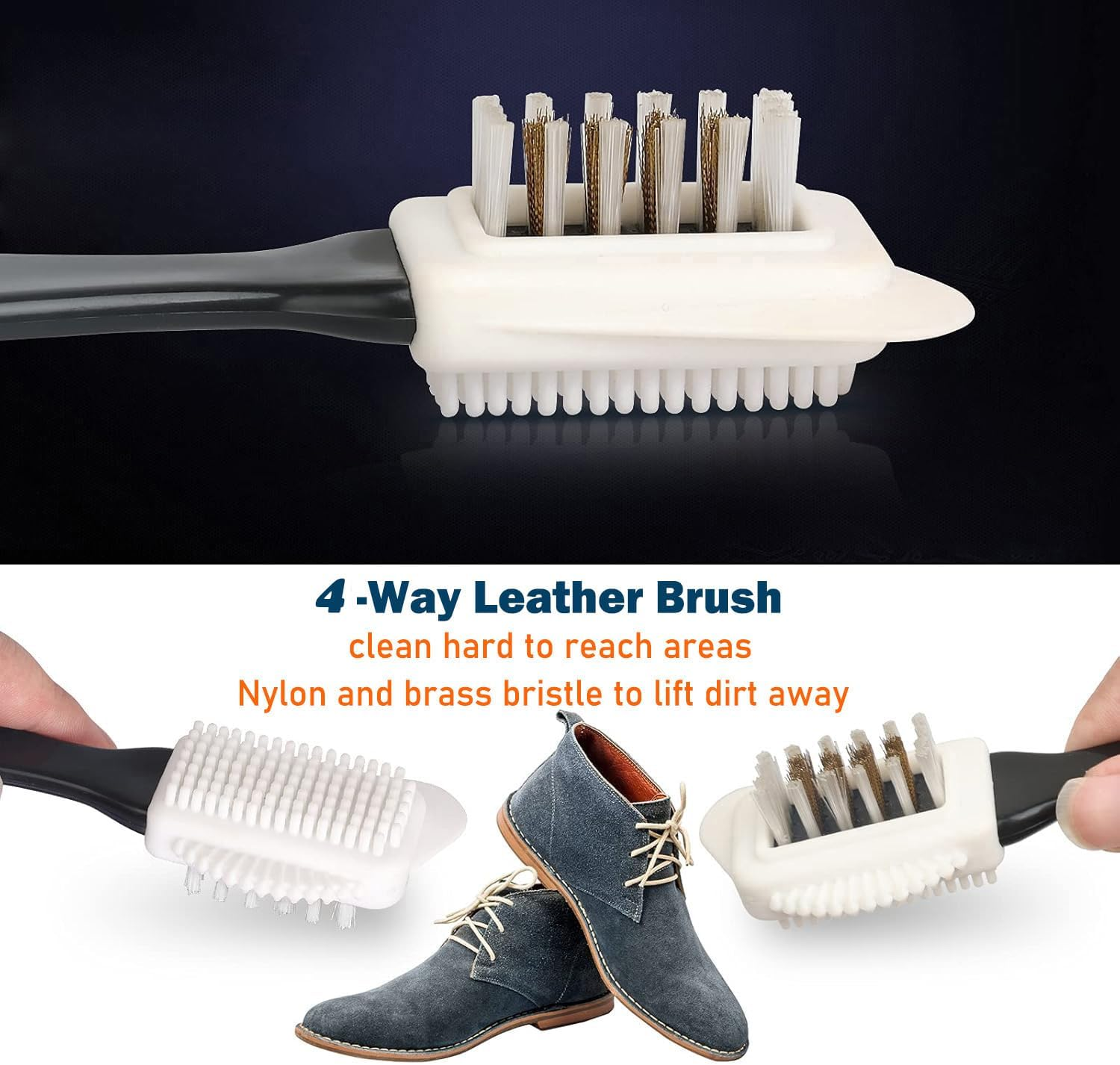 SILHOL Suede Brush Kit, 4-Sided Suede Cleaning Brush with Eraser, Cleaner Brush for Boots, Shoes, Jackets, Furniture image number 6