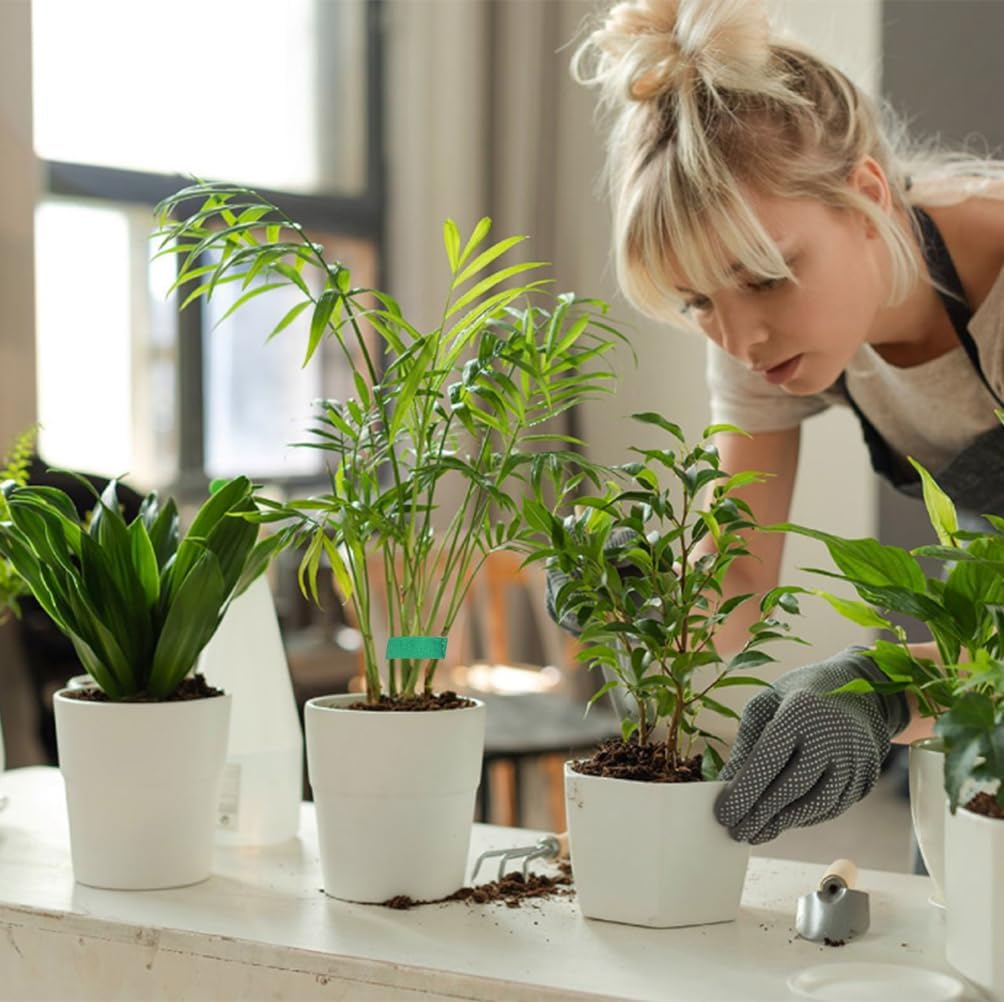 80 Feet Garden Tie Tape, Betterjonny 1.2Cm Reusable Plant Ties for Climbing Plants Green Nylon Adjustable Plant Support for Flowers, Tomato, Vines, Tree