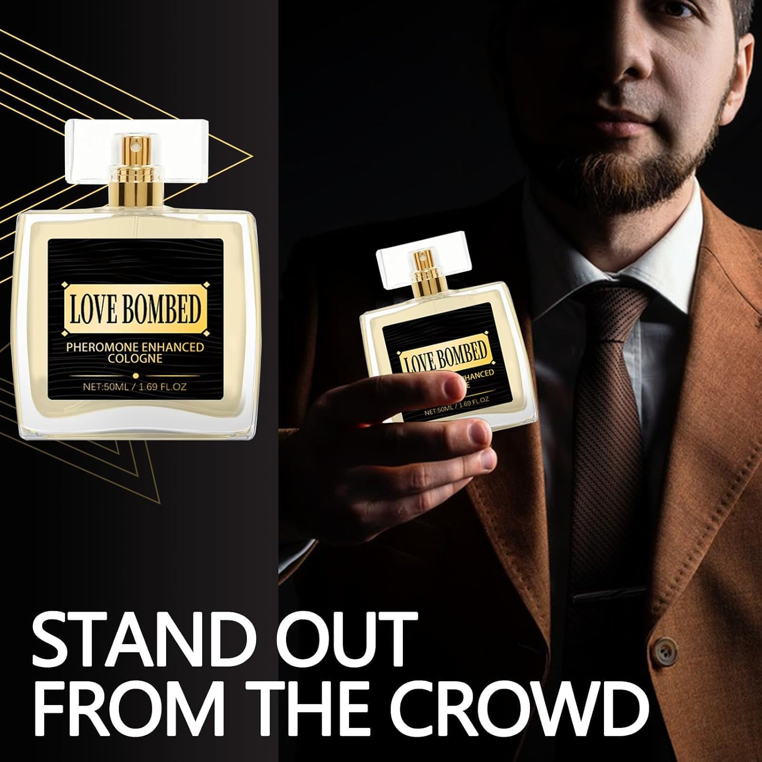 Love Bombed Cologne - Pheromone Cologne for Men, Love Bombed Cologne for Men, Enhanced Scents Pheromone Perfume, Long-Lasting Pheromones Scent Spray, Hypnosis Cologne Fragrances for Men (50ML) image number 2