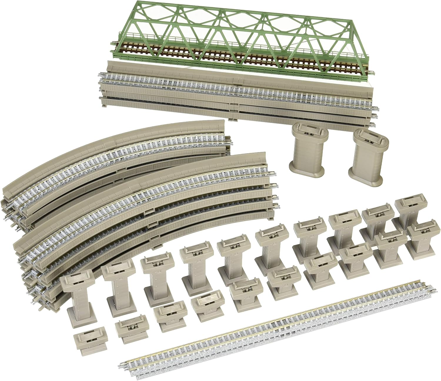 Tomytec 9 Mm N Scale Railway Track Set with Bridge image number 2