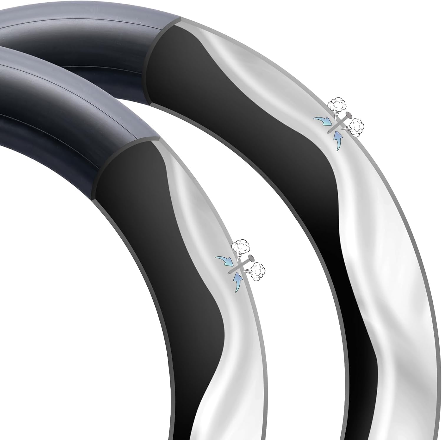 Yunscm 2 Pcs,20 4.0 Tubes,20X4.0/4.5 Self Sealing Tube,Schrader Valve 32Mm,20X4.0/20X4.5 Automatically Repair Inner Tube Replacement for Schrader Valve 20 Inch MTB Bike,Fat Bike image number 3