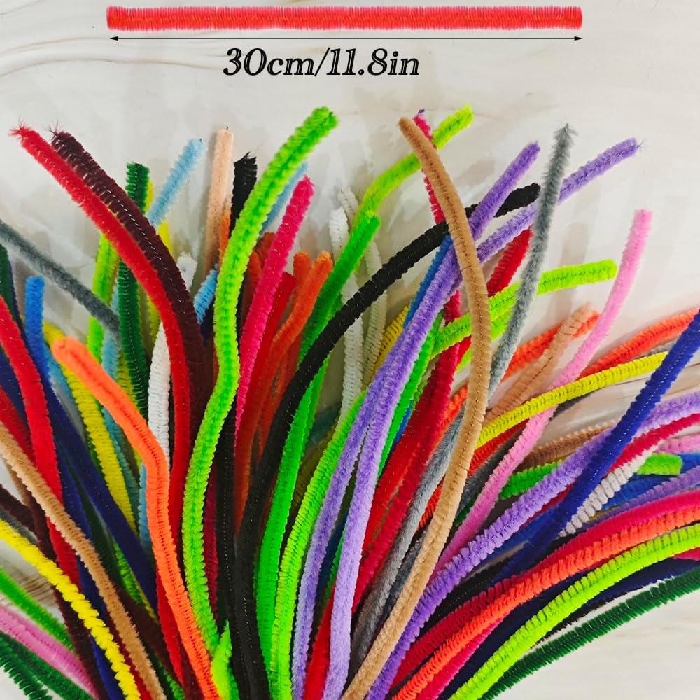 1100Pcs Pipe Cleaners, NIANAN 37 Assorted Colors Chenille Stems 12In Long Pipe Cleaners for Crafts Colored Art and Craft Supplies for DIY Art Creative Crafts Decorations image number 4