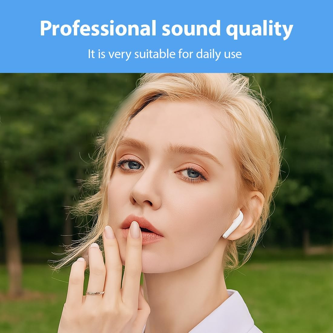 Tomedeks Earphones Bluetooth Headphones In-Ear Headphones with HD Microphone Wireless Bluetooth Stereo Sound Wireless Earbuds Waterproof