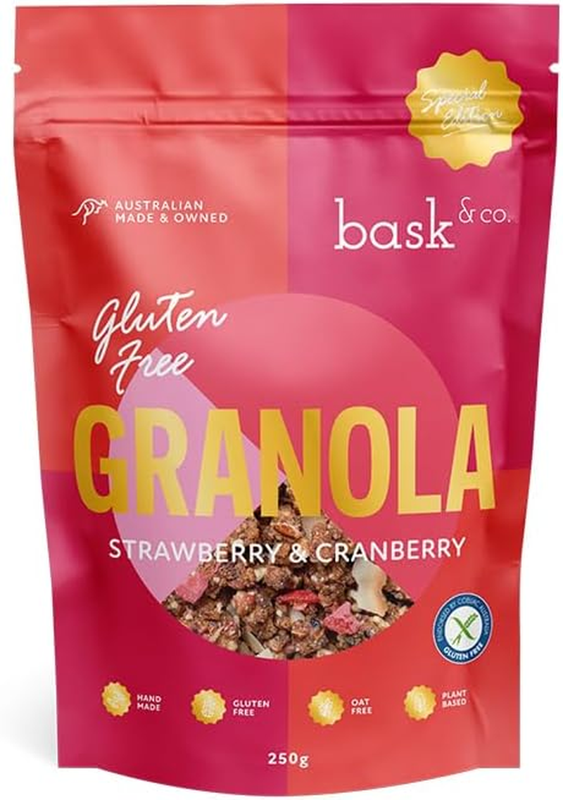 Bask & Co Gluten Free Granola Clusters Special Edition - Strawberry & Cranberry 250G
