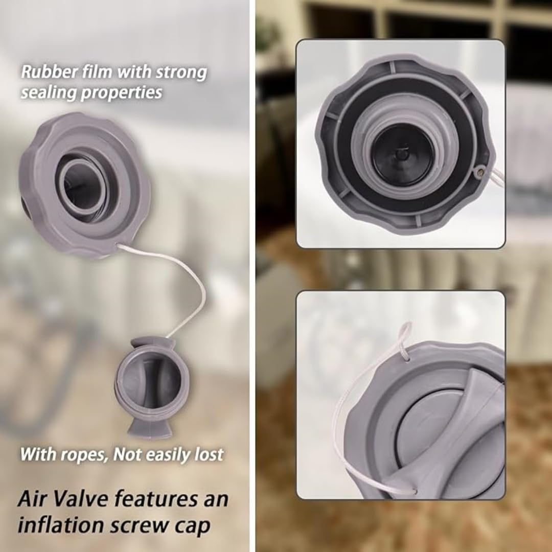 P05767 Air Valve Cap,Replacement One Way Air Valve Cap,Screw Valve Replacement Compatible with Coleman Bahamas Airjet Saluspa Lay Z Spa Inflatable Hot Tub（Grey） image number 5