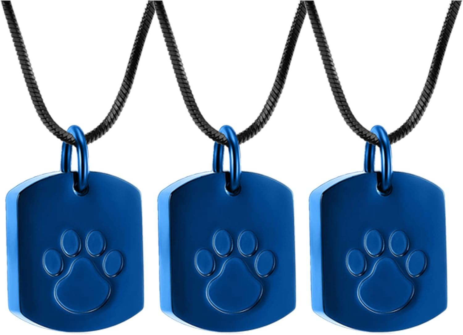 Minicremation 3PCS Pet Cremation Jewelry Paw Print Urn Necklace for Ashes for Dog'S Cat'S Keepsake Urn Pendant with Filling Kit