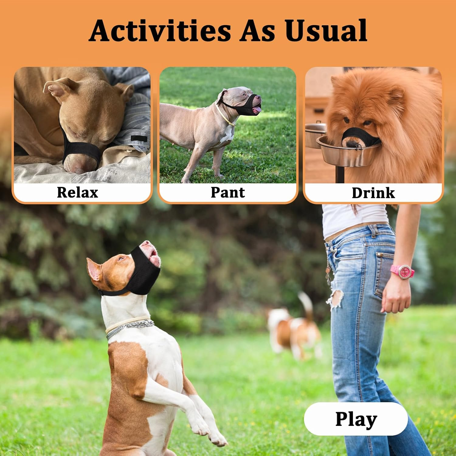 Mayerzon Pitbull Muzzle, Soft Muzzle for American Bully Bulldog Boxers Rottweilers, anti Fierce Barking Biting Chewing Mouth Guard for Medium Large Short Snout Dogs in Grooming Walking Vet Visits image number 6