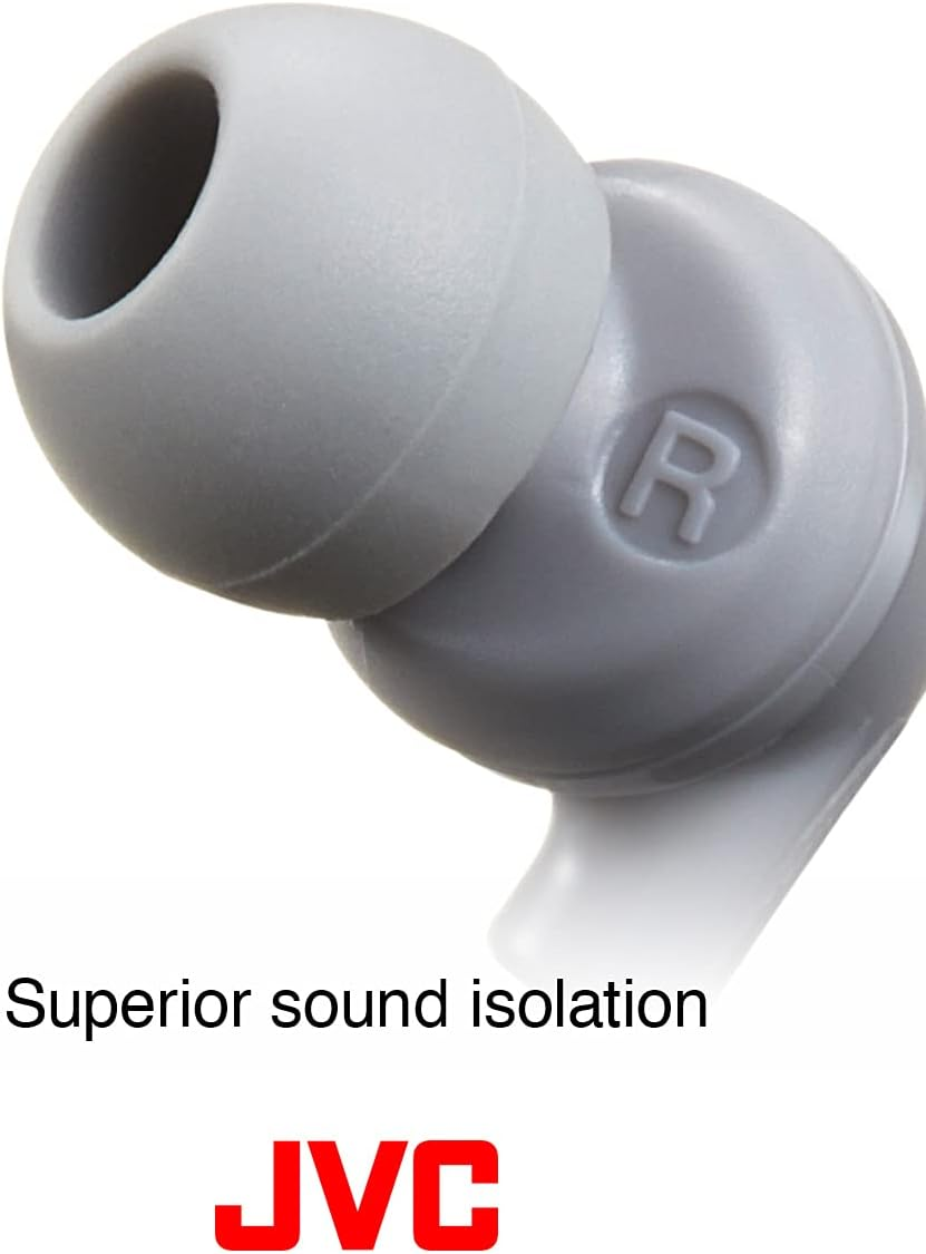 JVC Powerful Sound In-Ear Headphone - White - Black image number 5