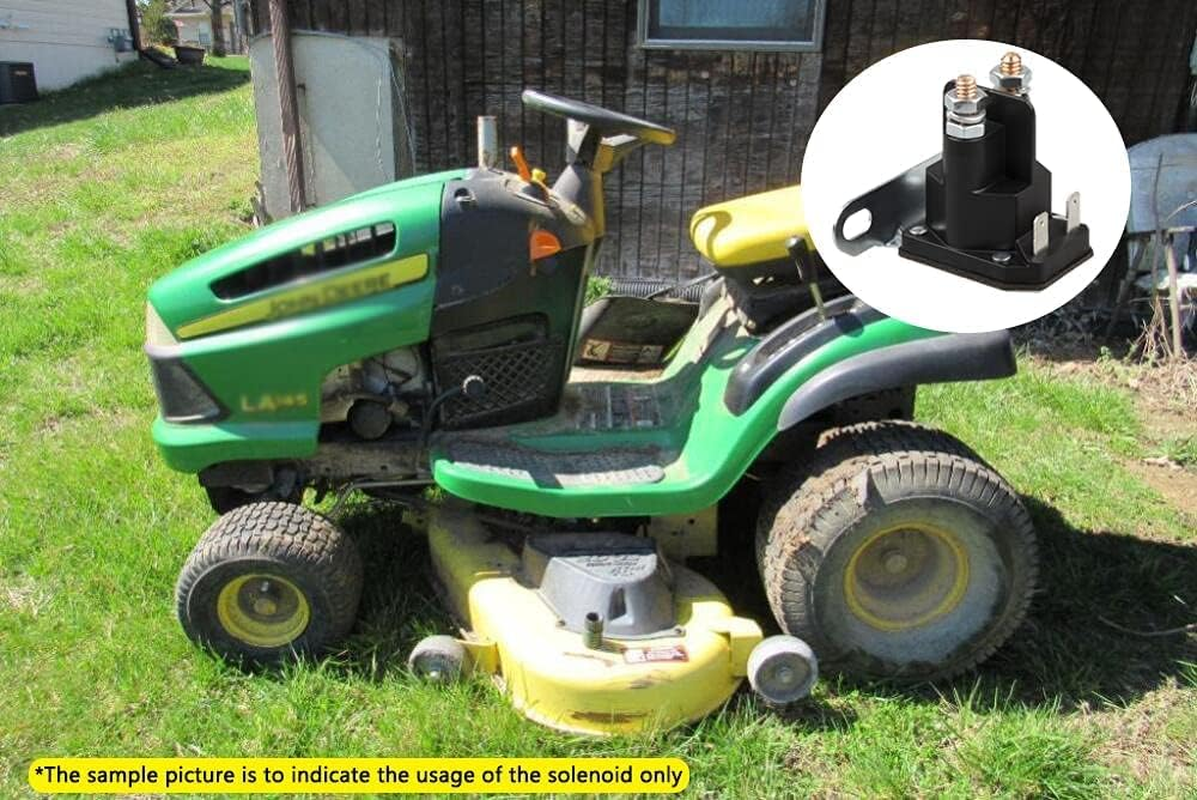 AM138068 Starter Solenoid Fit for John Deere Riding Mower, 725-04439 Solenoid Fit for MTD Troy Bilt Cub Cad LT1042 RZT50 and John Deere LA145 L105 L130 Tractor, 12V Solenoid