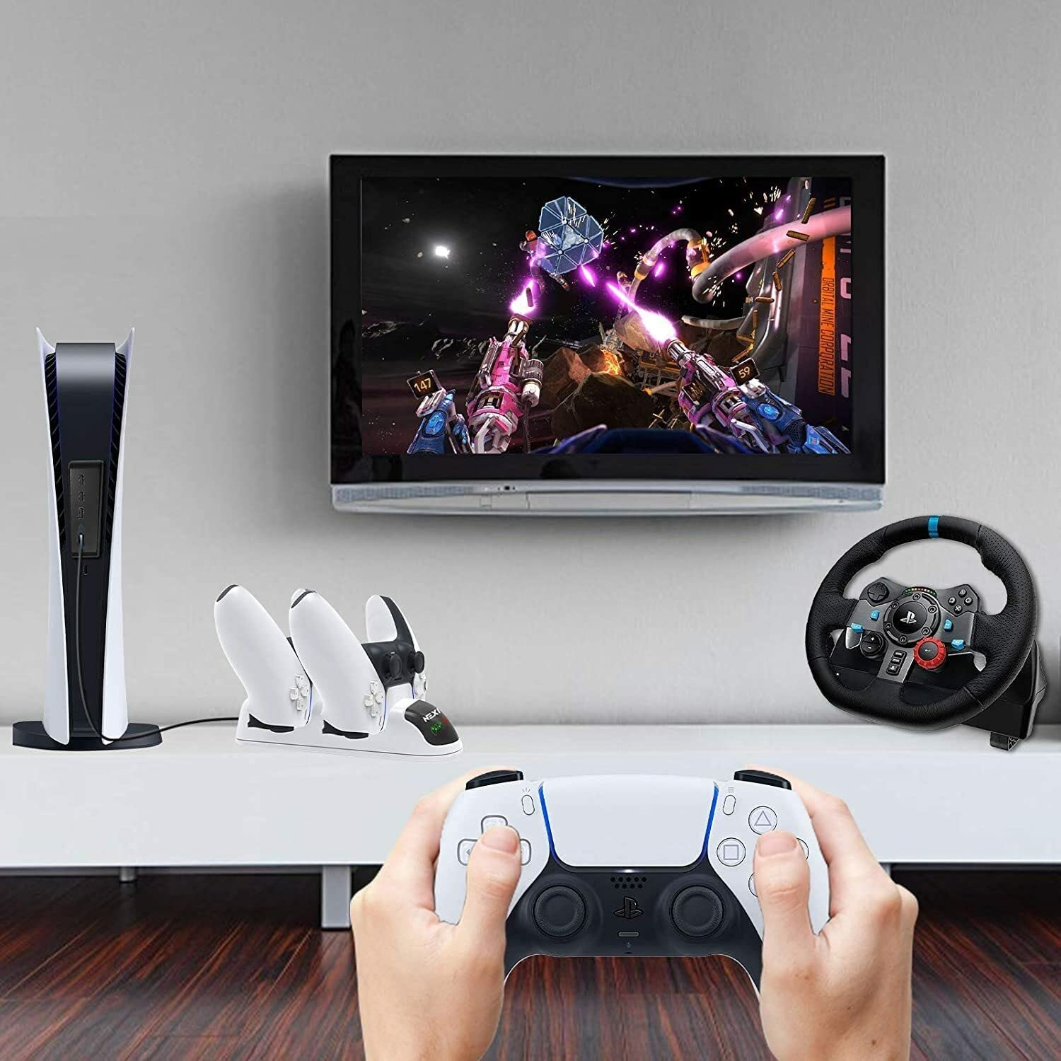 TAVICE Compatible 4 Ports Hub USB Adapter Connector Extender High Speed for Sony Playstation5 PS5 image number 3