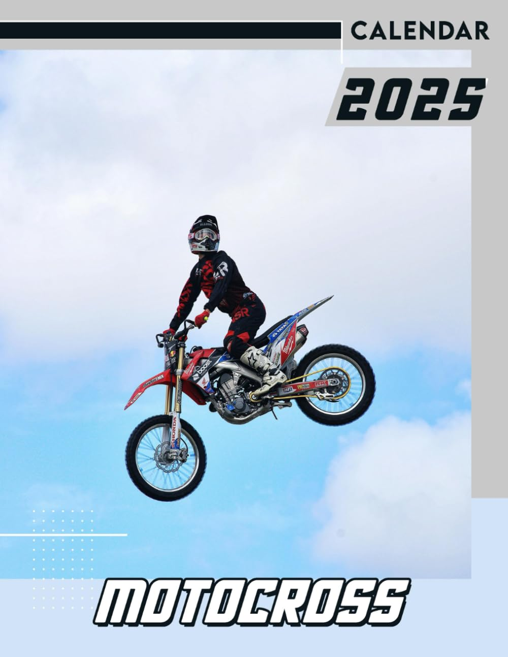 Calendar 2025-2026: Monthly 2025 Planner Motocross Sections for Daily Note Entries from Jan 2025 to Dec 2025, Bonus 6 Month 2026, Great for Christmas, Birthday