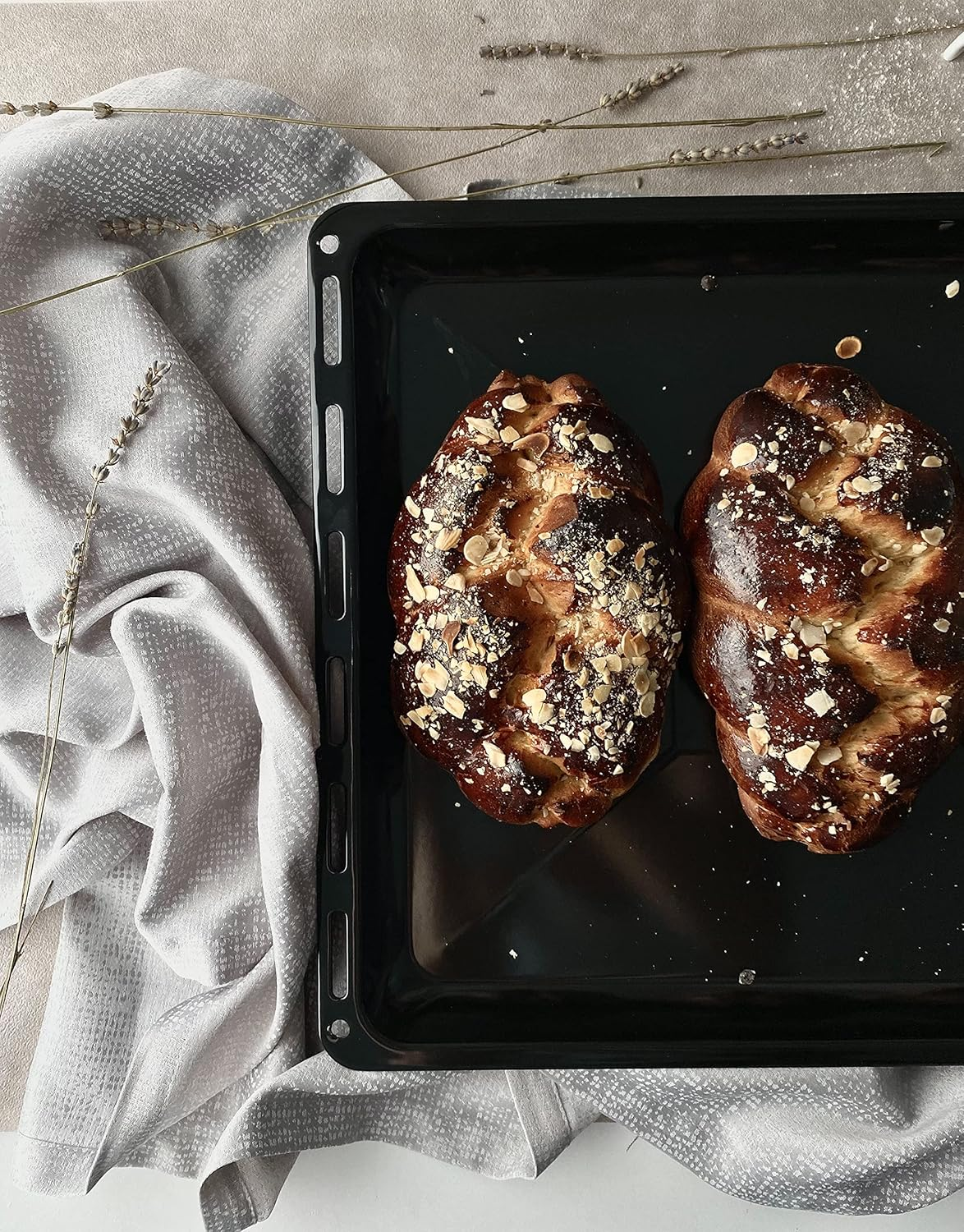 ICQN Baking Tray 445 X 375 X 25 Mm Set of 2 Enamelled Grease Pans Suitable for Whirlpool, Ignis, Bauknecht, Indesit, Algor, Neckermann, Lloyds, Rust-Proof image number 4