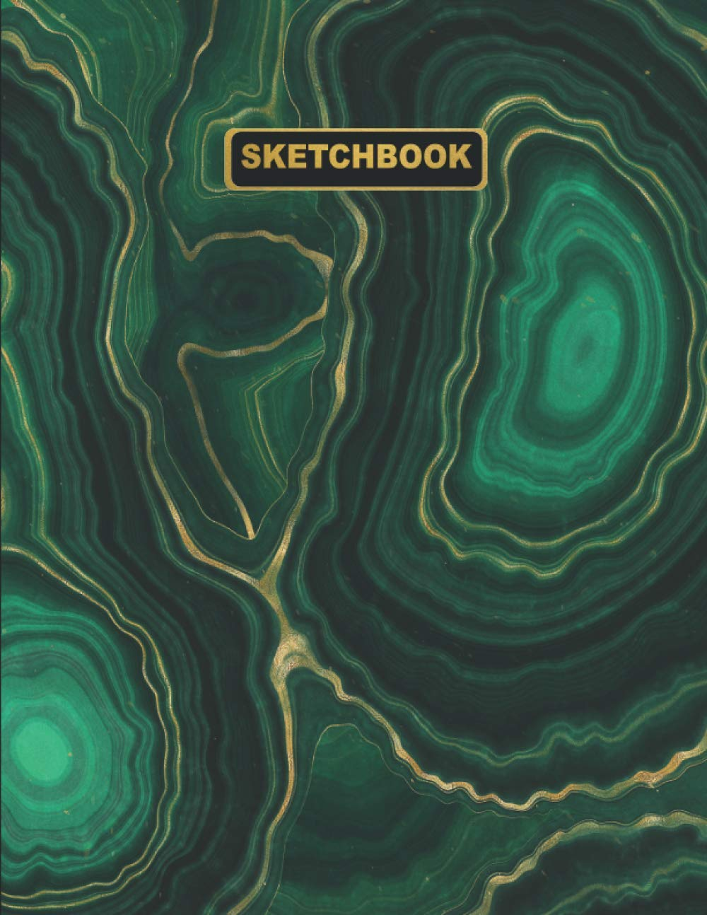 Sketchbook: Green Geode- Sketch Book with Blank Pages for Drawing, Sketching, Writing, and Doodling - Large 8.5 X 11 Drawing Pad - Practice Drawing Skills