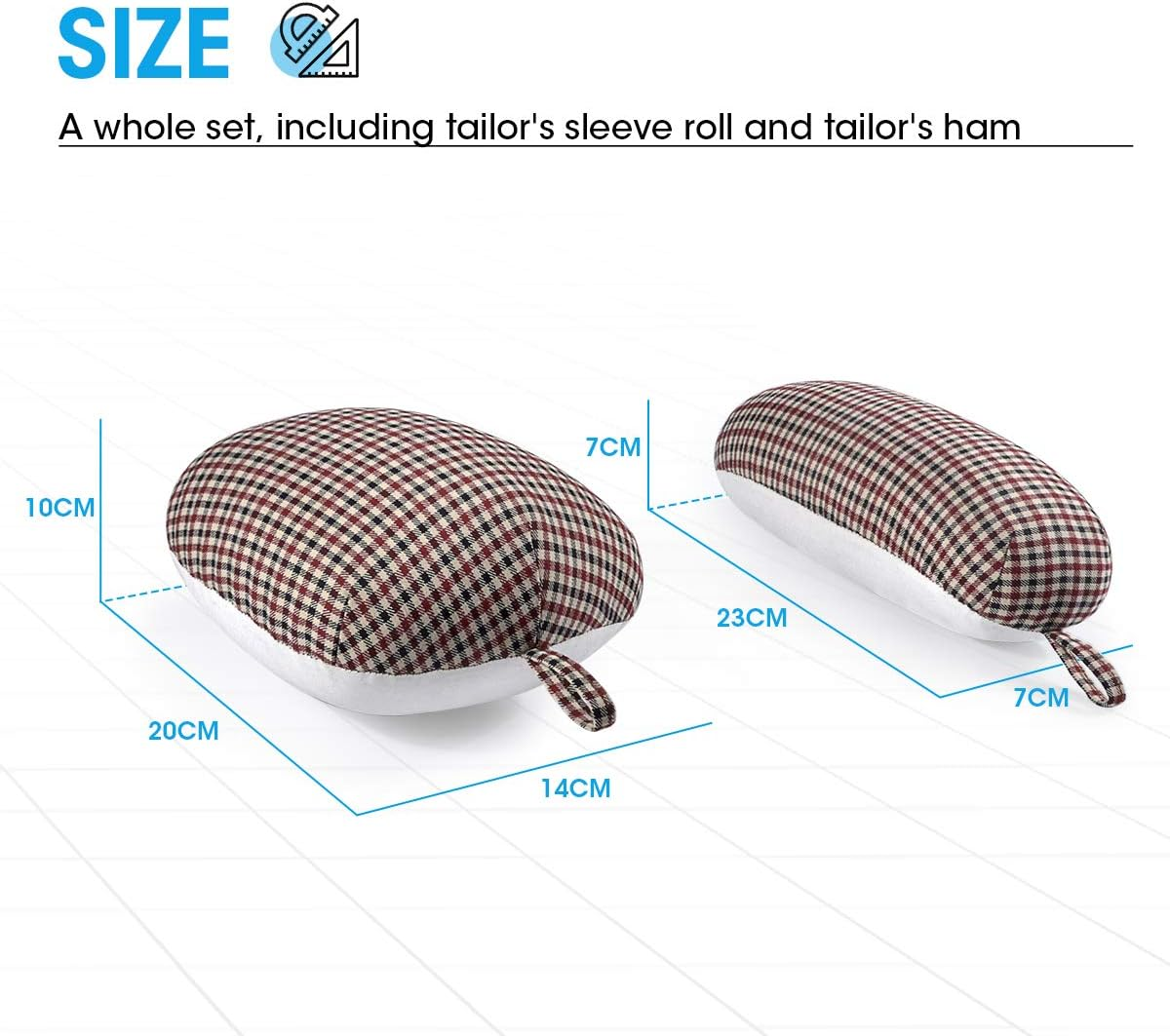 Mardili Tailor'S Ham, a Whole Set, Perfect for Pressing Body Seams, Curves and Sleeve Roll