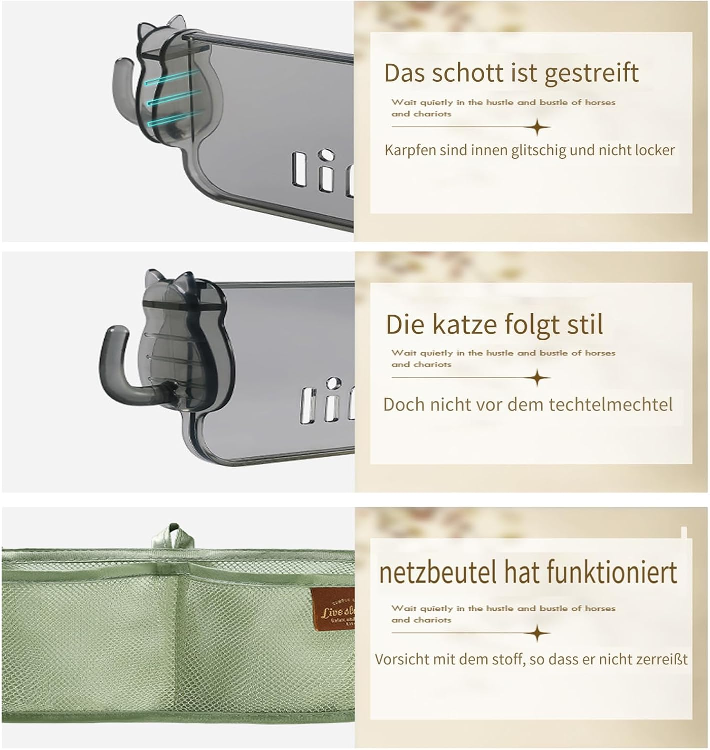 Fridge Storage Net Bag for Hanging, Fridge Organiser with 2 Tube Holders Partition, Double Compartment Hanging Storage, Fridge Storage Bags for Kitchen Organisation (Green-1) - Green (Green-1) image number 5