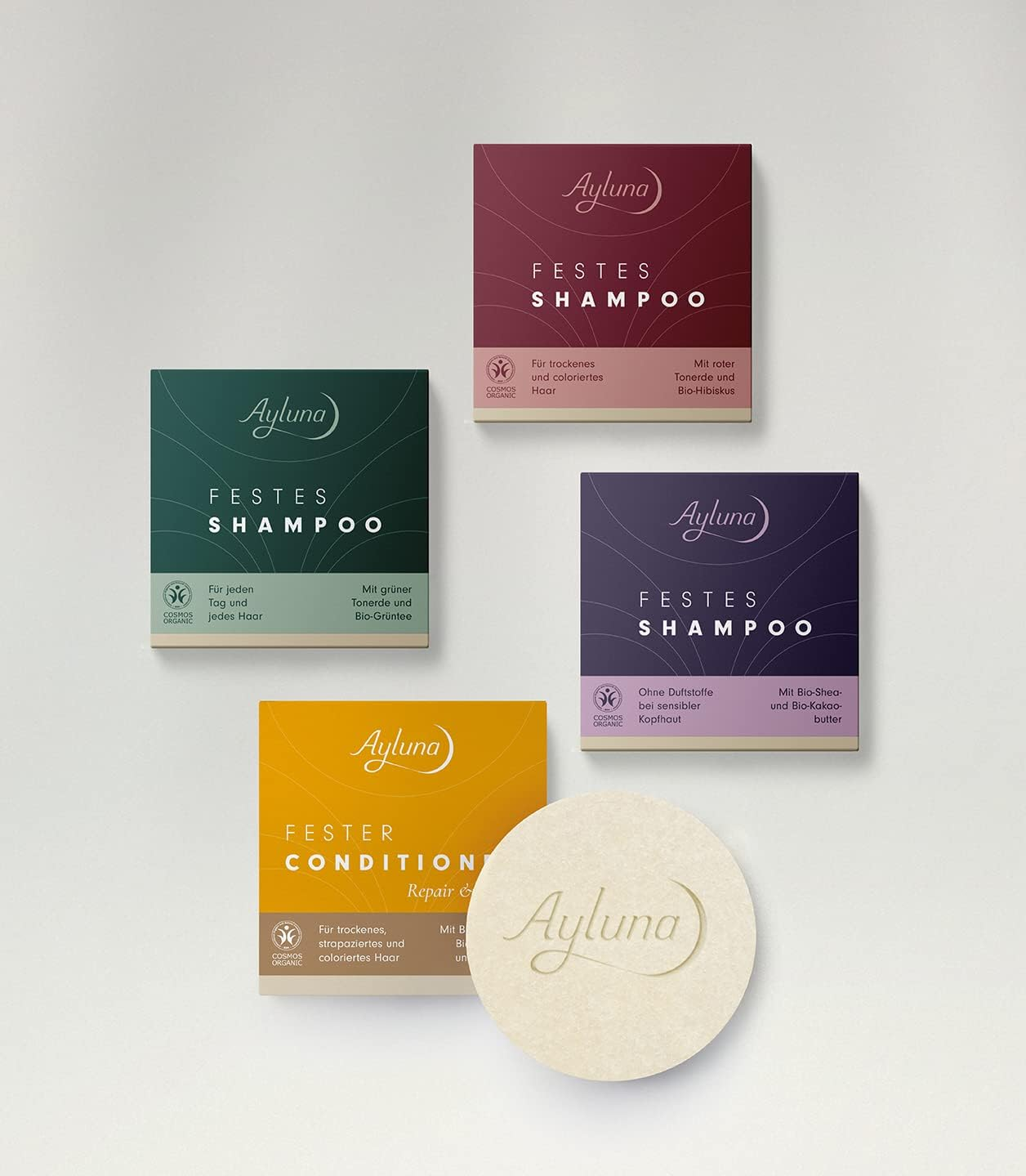 Ayluna Solid Shampoo Sensitive, Washes and Nourishes Easily and Ph Neutral like a Conventional Shampoo, Your Hair Is Gently Freed of Dirt and Washing It into a Soothing Ritual, 1 X 60 G image number 5