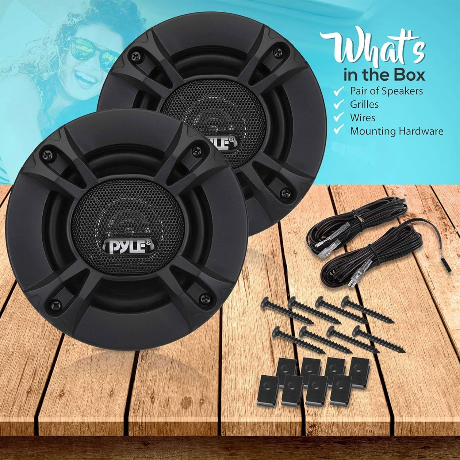 Pyle 2-Way Universal Car Stereo Speakers - 240W 4 Inch Coaxial Loud Pro Audio Car Speaker Universal OEM Quick Replacement Component Speaker image number 3